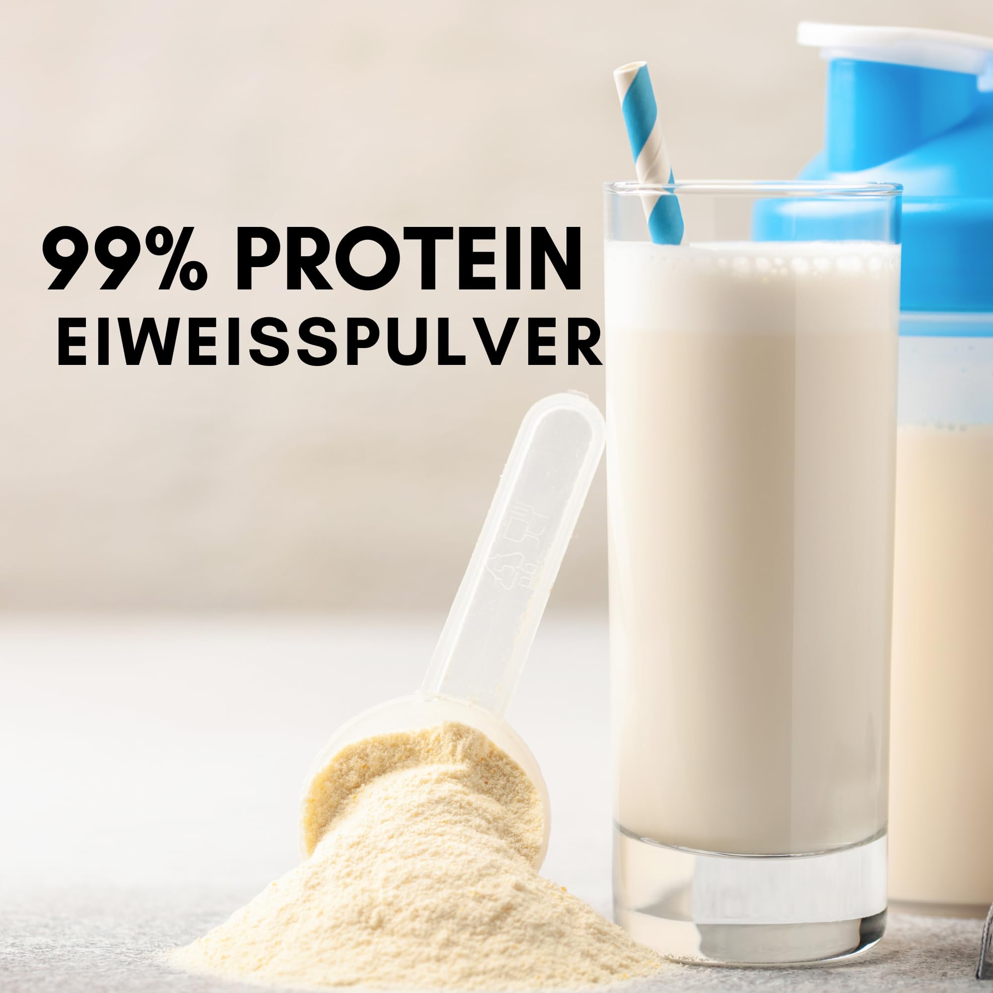 Adozan Eiweiß 100 | 99% Whey Isolate/Rind Protein Pulver auf 100g | Neutral, Ohne Zucker & Fett | Leicht Löslich, Geschmacksneutral Eiweißpulver für Diät, Bariatrische Ernährung & Regeneration | 1kg