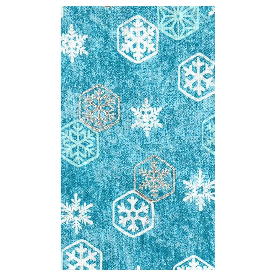 Amazon｜濱文様 てぬぐい 亀甲に雪模様 ブルー｜手ぬぐい