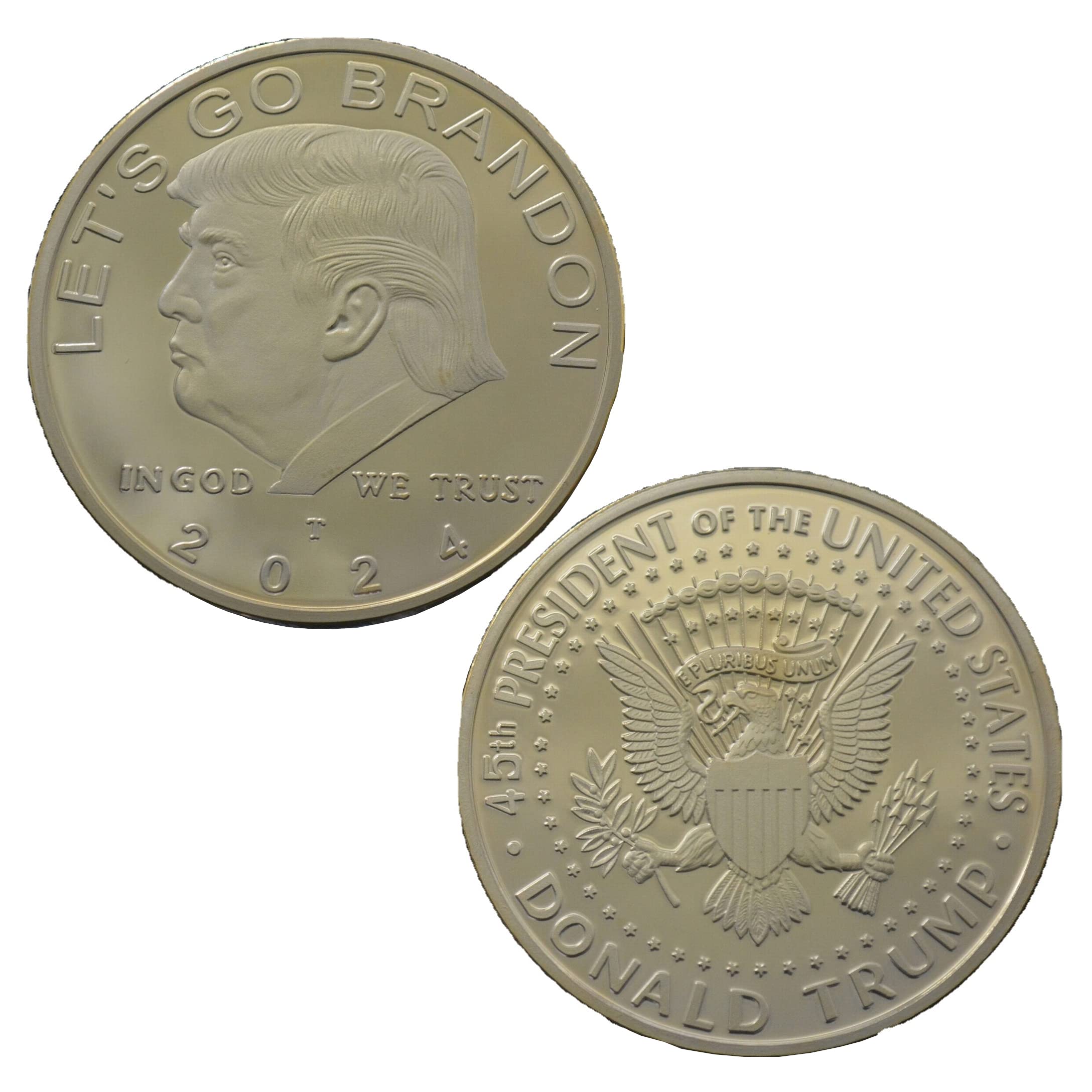 Let's GO Brandon Gold Challenge Coin Donald Trump 2024 Same America FJB Commemorative Coins Gift