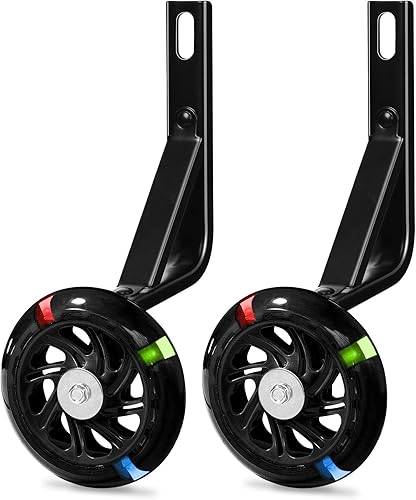 PRUNUS Ruedas de entrenamiento Flash Bike de 20 pulgadas. Ruedas de entrenamiento para bicicleta para niños son resistentes. La rueda de