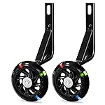 PRUNUS Flash BIKE Training Wheels for 12 14 16 18 20 Inch.Training Wheels for Kids Bike is Heavy Duty.Bicycle Training Wheel is Suitable Single Speed Bike