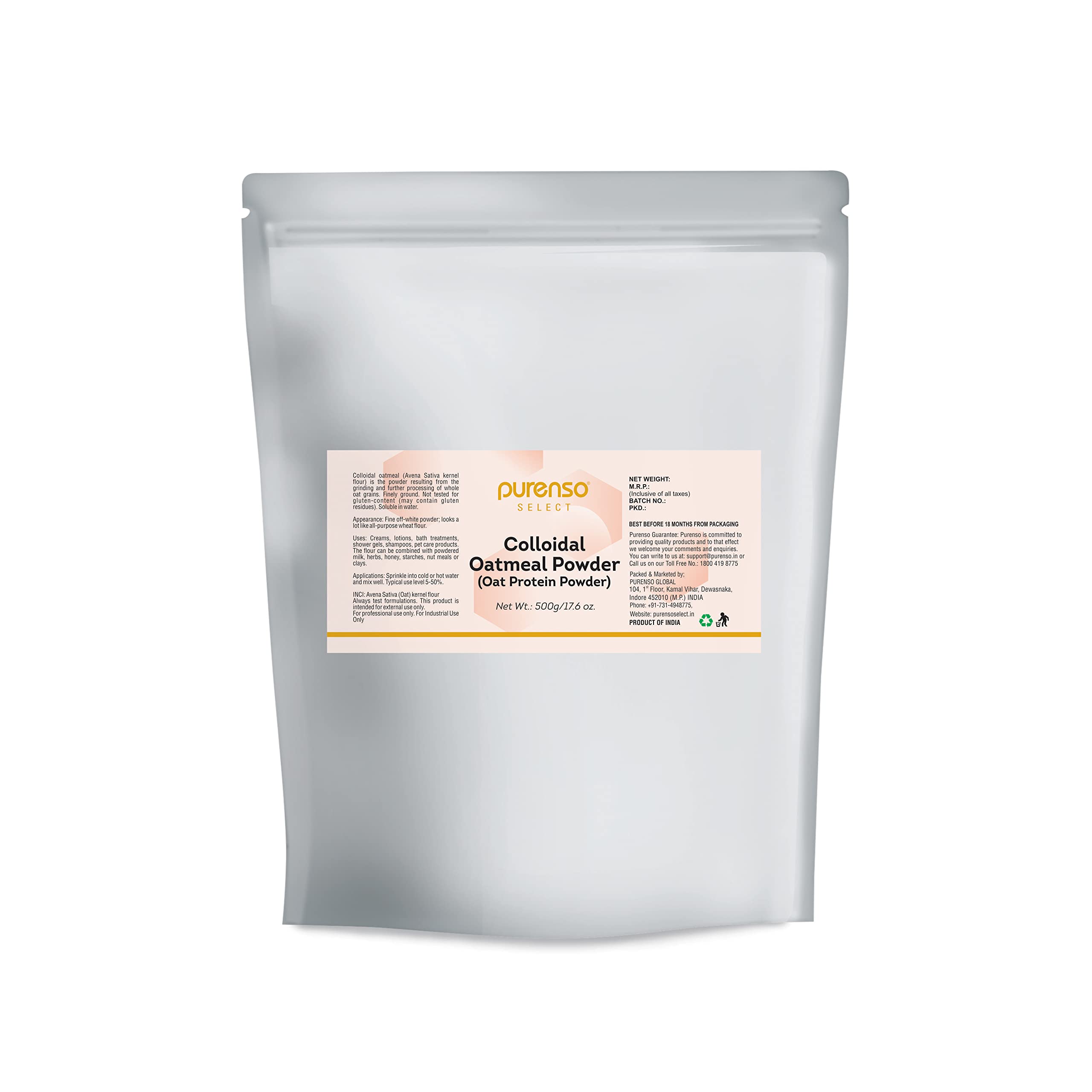 Purenso Select - Colloidal Oatmeal Powder, 500g I DIY Making Soap, Cream, Lotion, Cosmetics-image-44