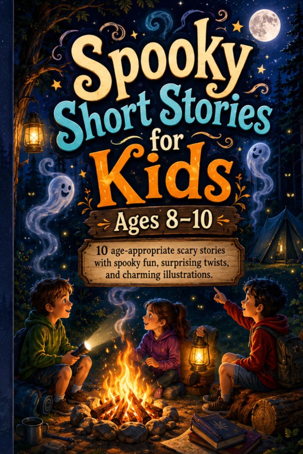 Spooky Short Stories for Kids Ages 8-10: 10 age-appropriate scary stories with spooky fun, surprising twists, and charming illustrations.