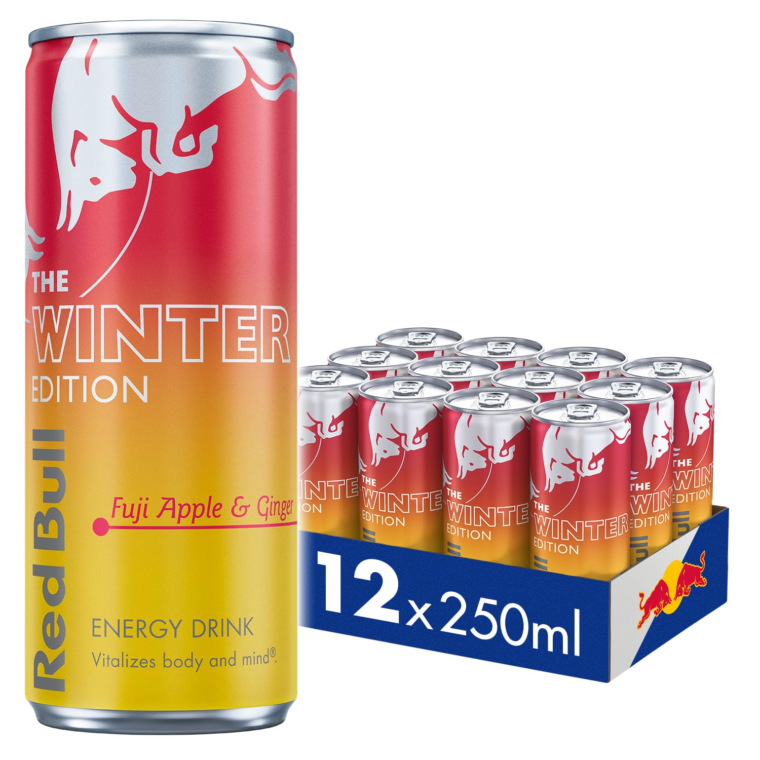 Red BullWinter Edition Fuji Apple & Ginger Energy Drink 250ml 12 Pack