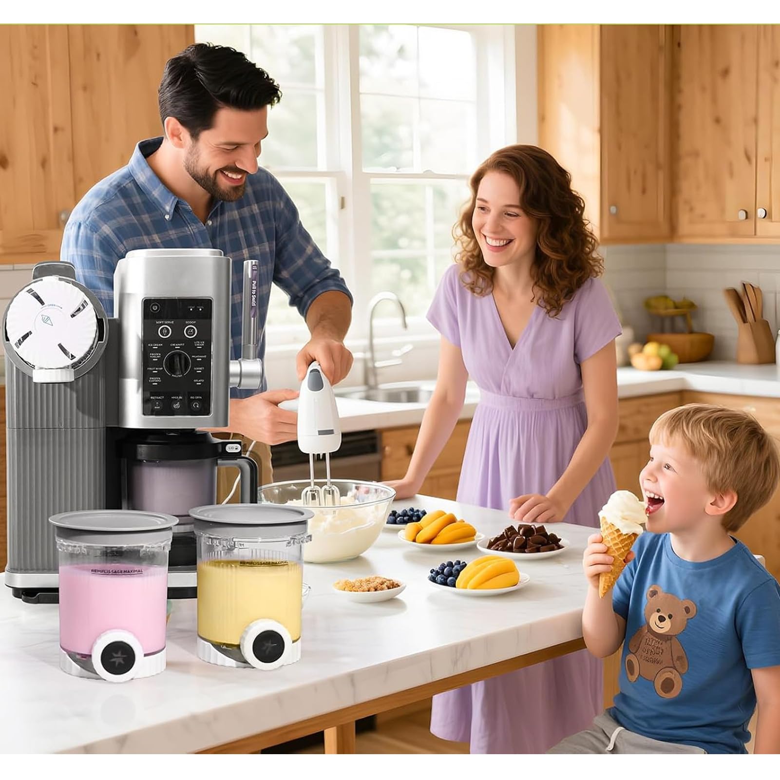 2 Pièces Récipient pour Ninja Swirl by CREAMi Machine à Glace NC700 Series, Pots Compatibles avec Ninja Swirl, pour Ninja NC701EU Accessoire Sans BPA et Lave-vaisselle