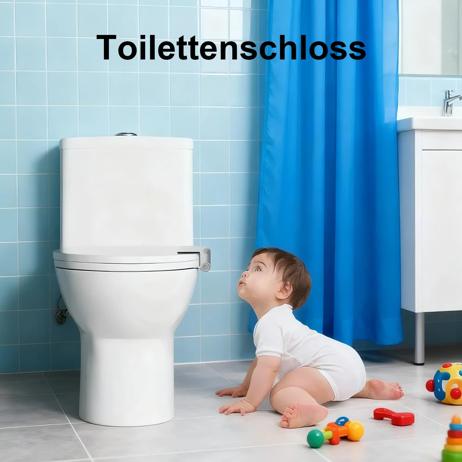 Kindersicherung Toilettenschloss WC Schloss Babysicheres Toilettendeckelschloss
