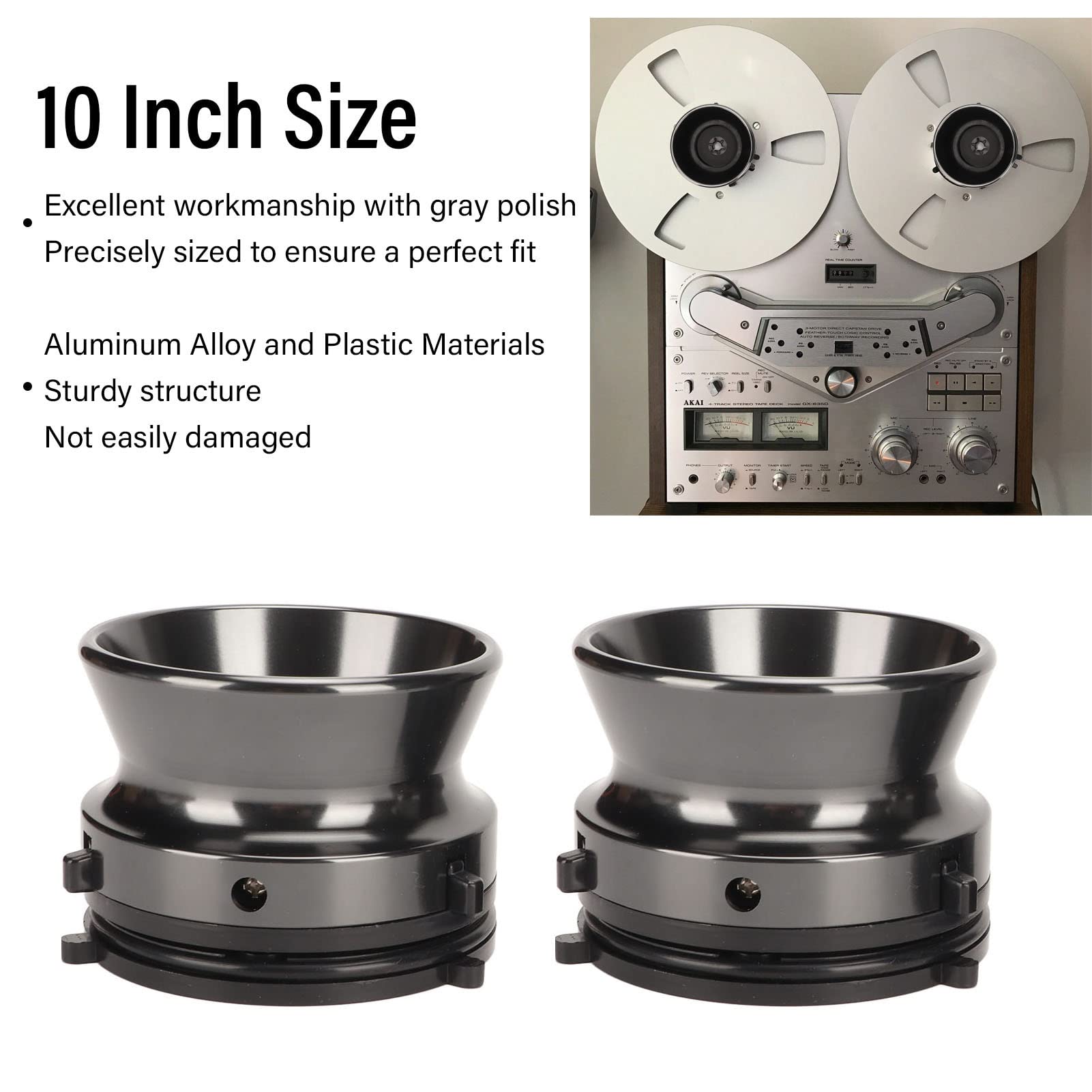 1 par de Adaptadores Nab Hub, Abridor Profesional de 10 Pulgadas, Dispositivo de Carga Universal para Studer para Akai para, Accesorios Universales para Grabadora de