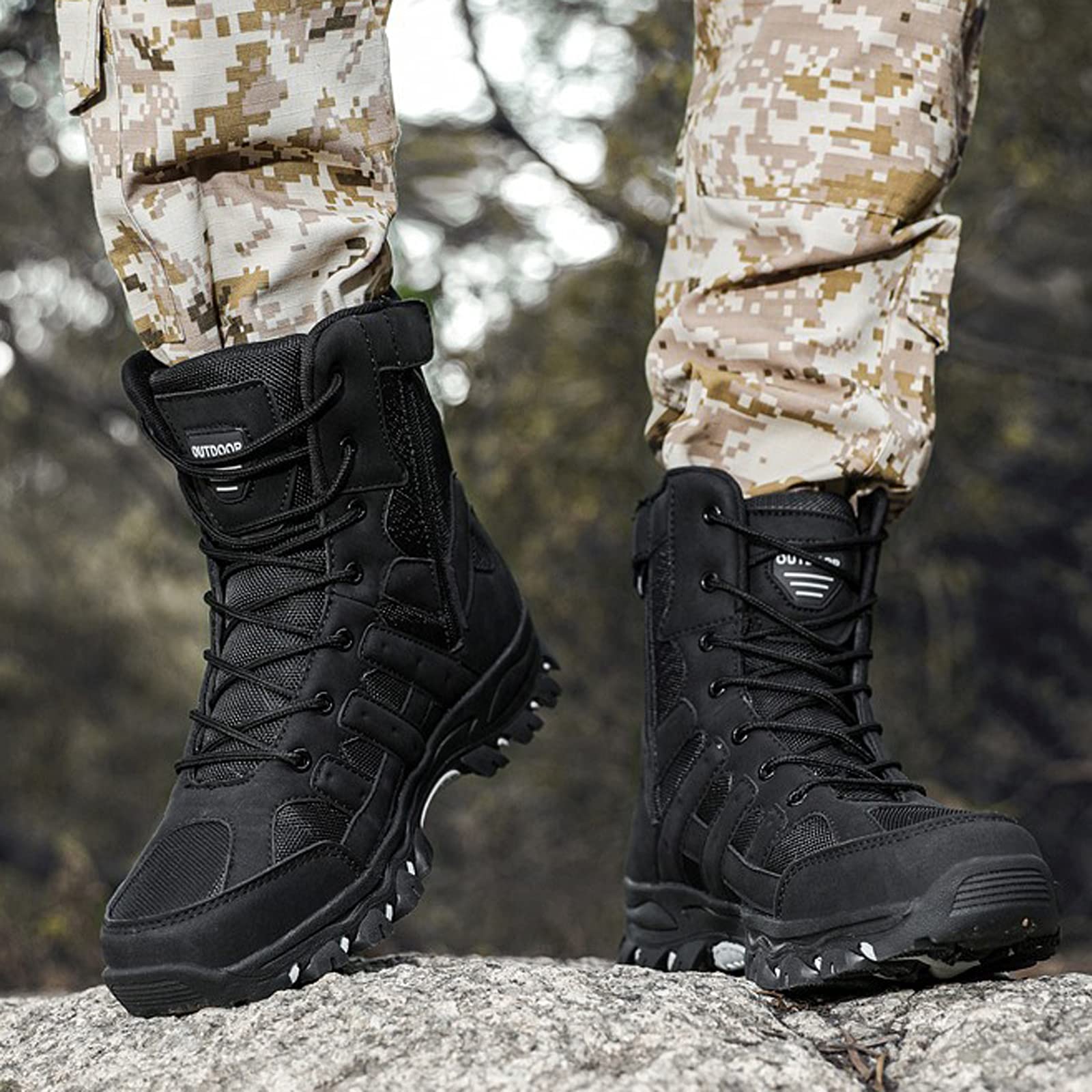 Botas Impermeables De Cuero Premium Para Hombre, Botas Para Caminar