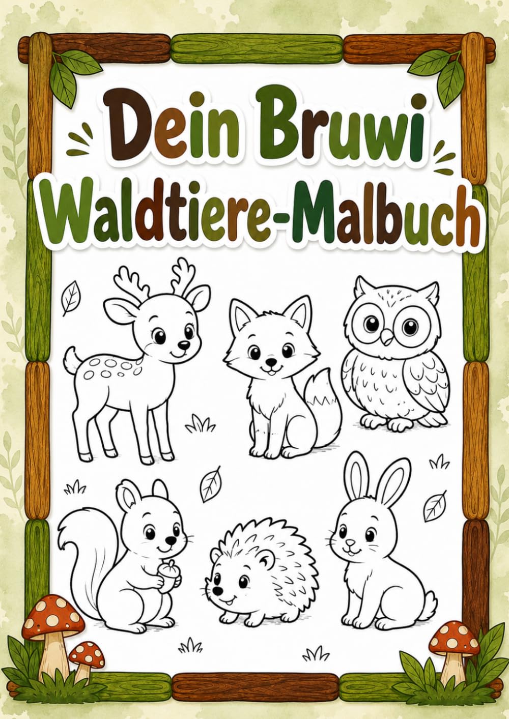 Dein Bruwi Waldtiere-Malbuch: Entdecke die zauberhafte Welt der Waldtiere!