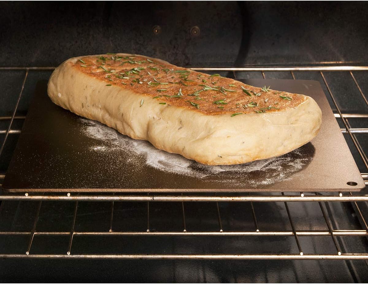 Pizzacraft PC0308 Square Steel Baking Plate for Oven Or BBQ Grill - 14” x 14”