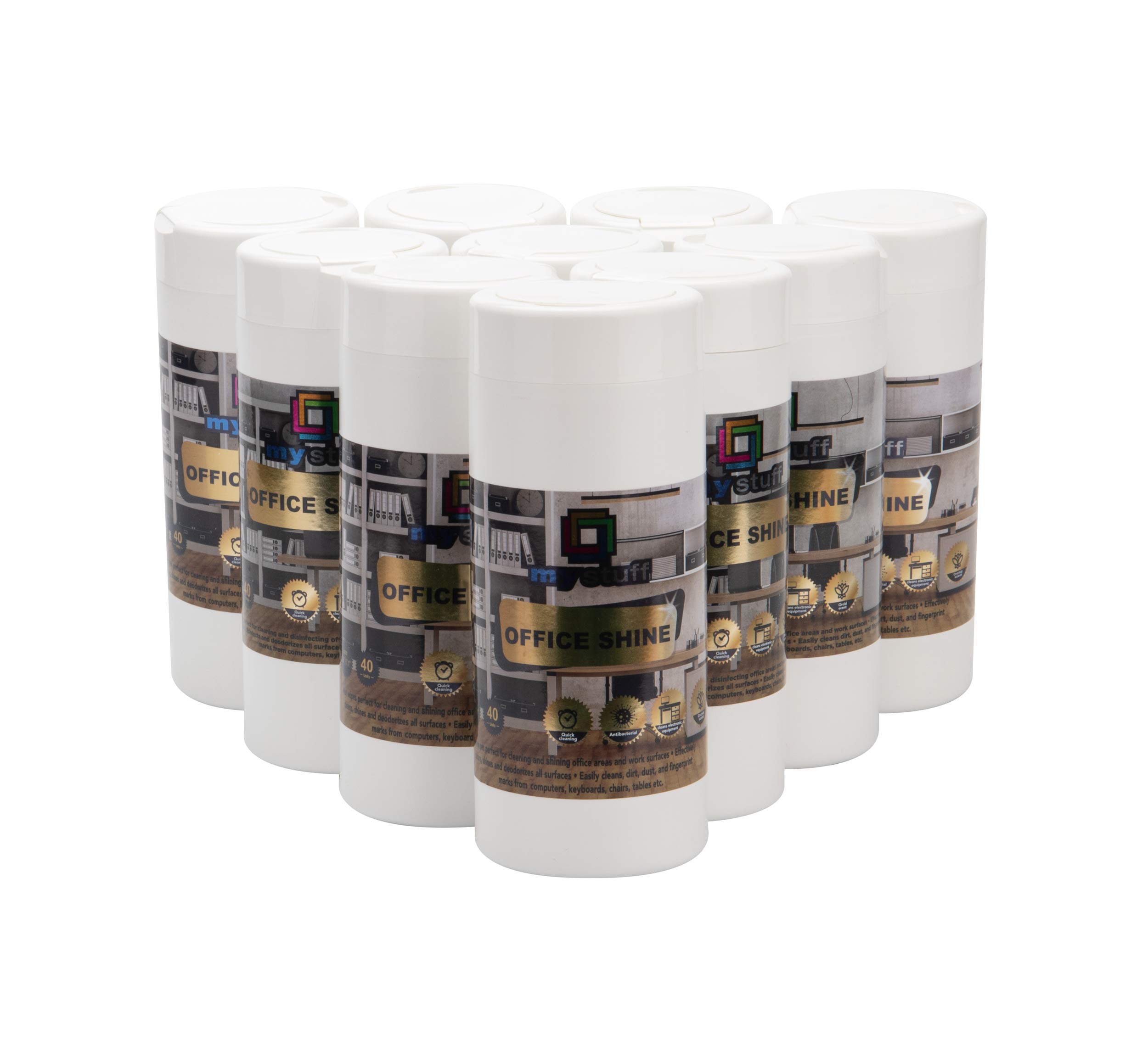 Mind Reader 10OFFWIPE40-WHT All-Purpose Office Wipes, Monitor Cleansing, Electronics Cloths, Fresh Orchid Scent, 40-ct, 10 Pack, White