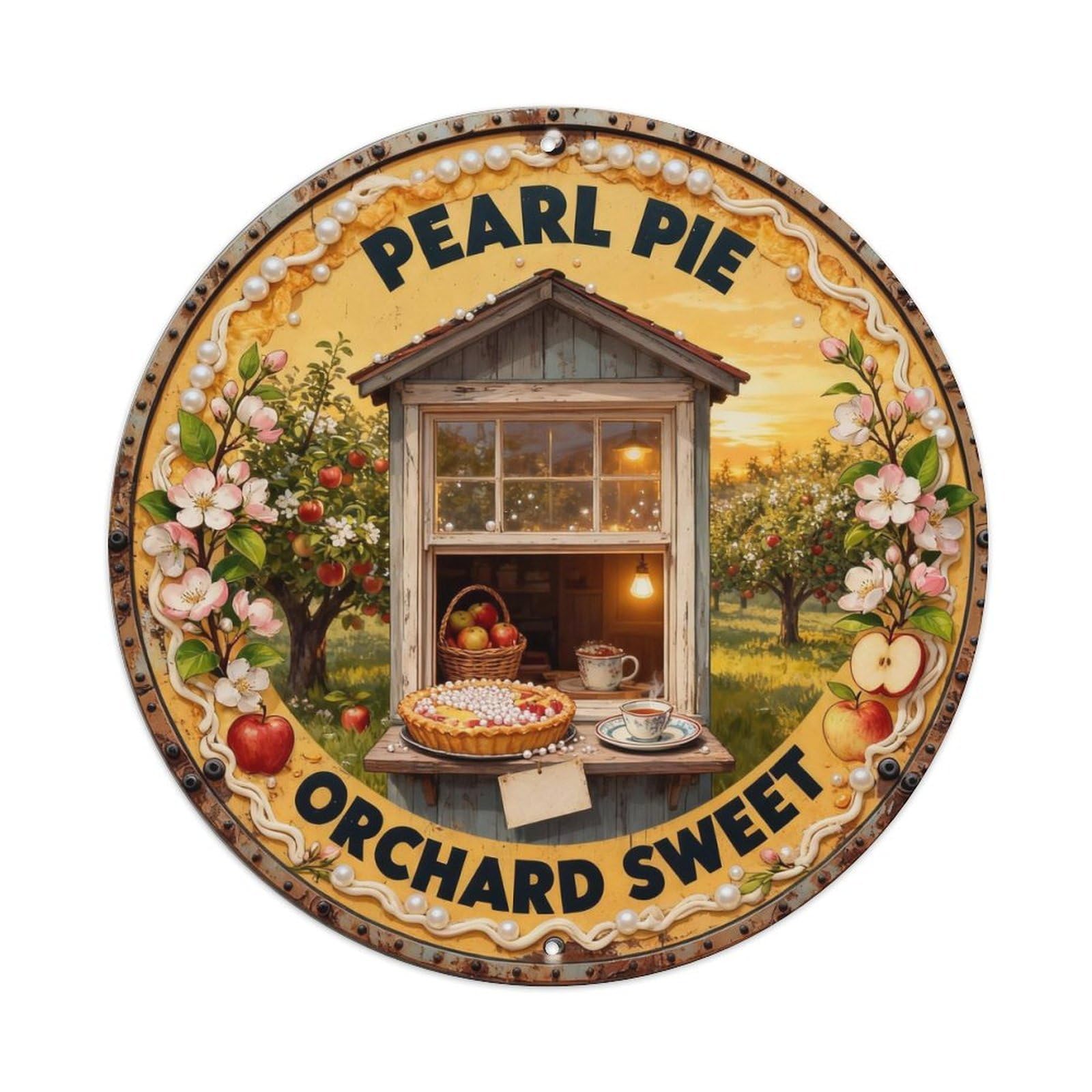 Pearl Pie Sign Metal Tin Sign Plaque