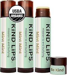 Mint Lip Balm Kind Lips Organic paquete de 3 ...