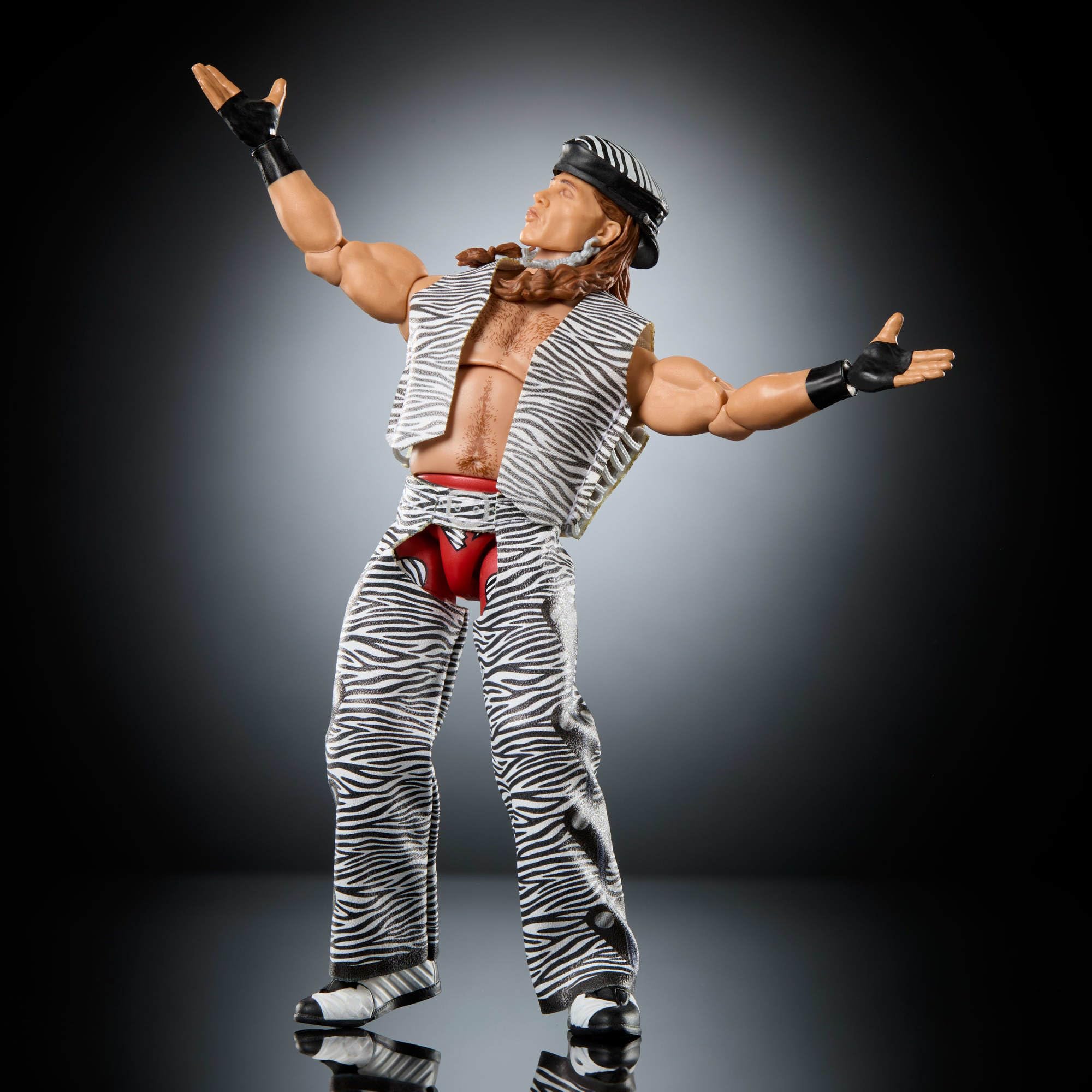 Mattel WWE Ultimate Edition Shawn Michaels figurka i akcesoria | Zestaw figurek Shawn Michaels, 15 cm, wymienne głowy i dłonie, 30 punktów artykulacji, JKD31