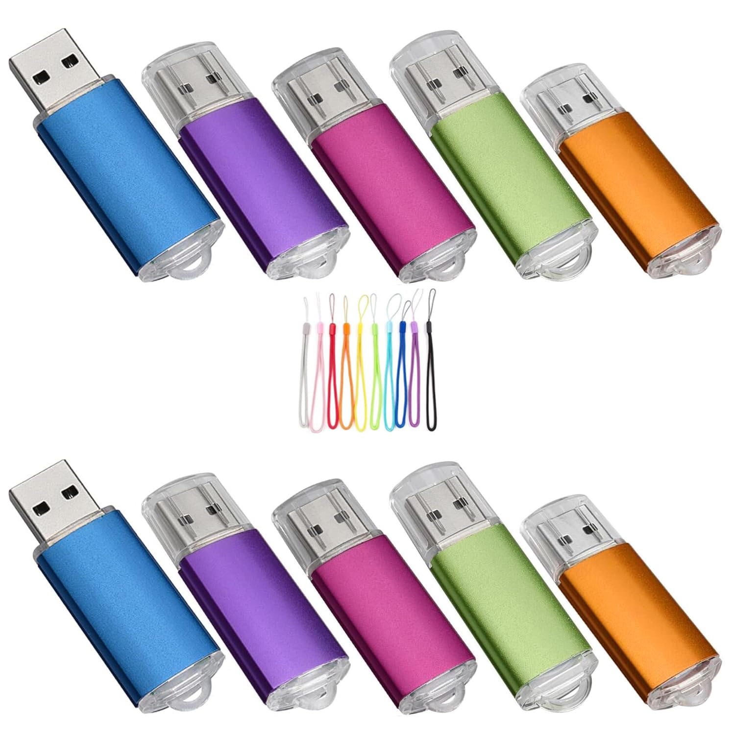 10 chiavette USB da 32 GB 2.0 USB Flash Drive Memory Stick unità flash USB 10 Pack USB Drive 32 GB colori misti