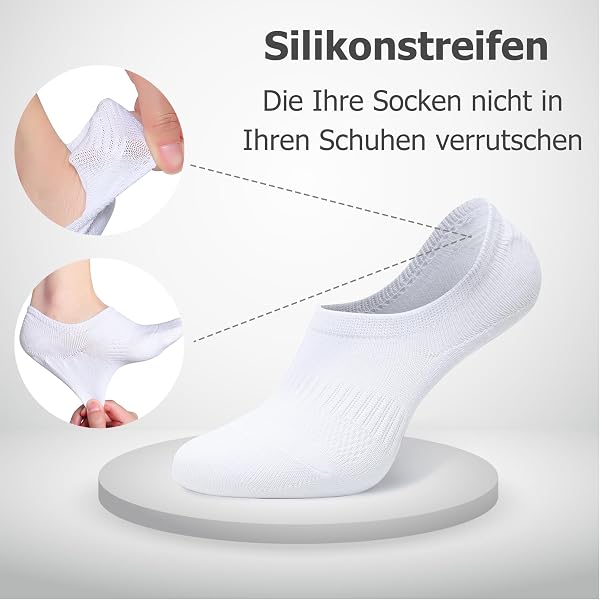 Un aperçu du lot de 10 paires de chaussettes invisibles Falechay, conçues pour un confort discret.