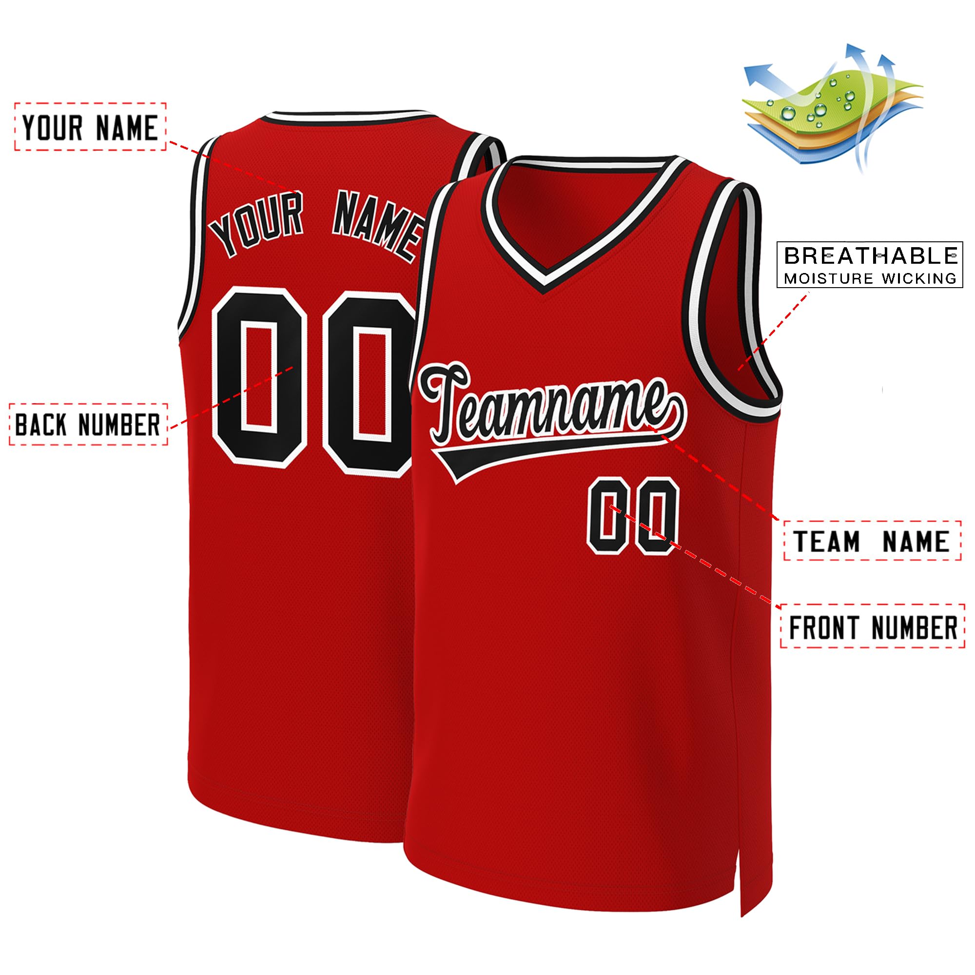 Custom Basketball Jersey Personalized Stitched or Printed Name Number Athletic Sports Shirts for Men/Youth