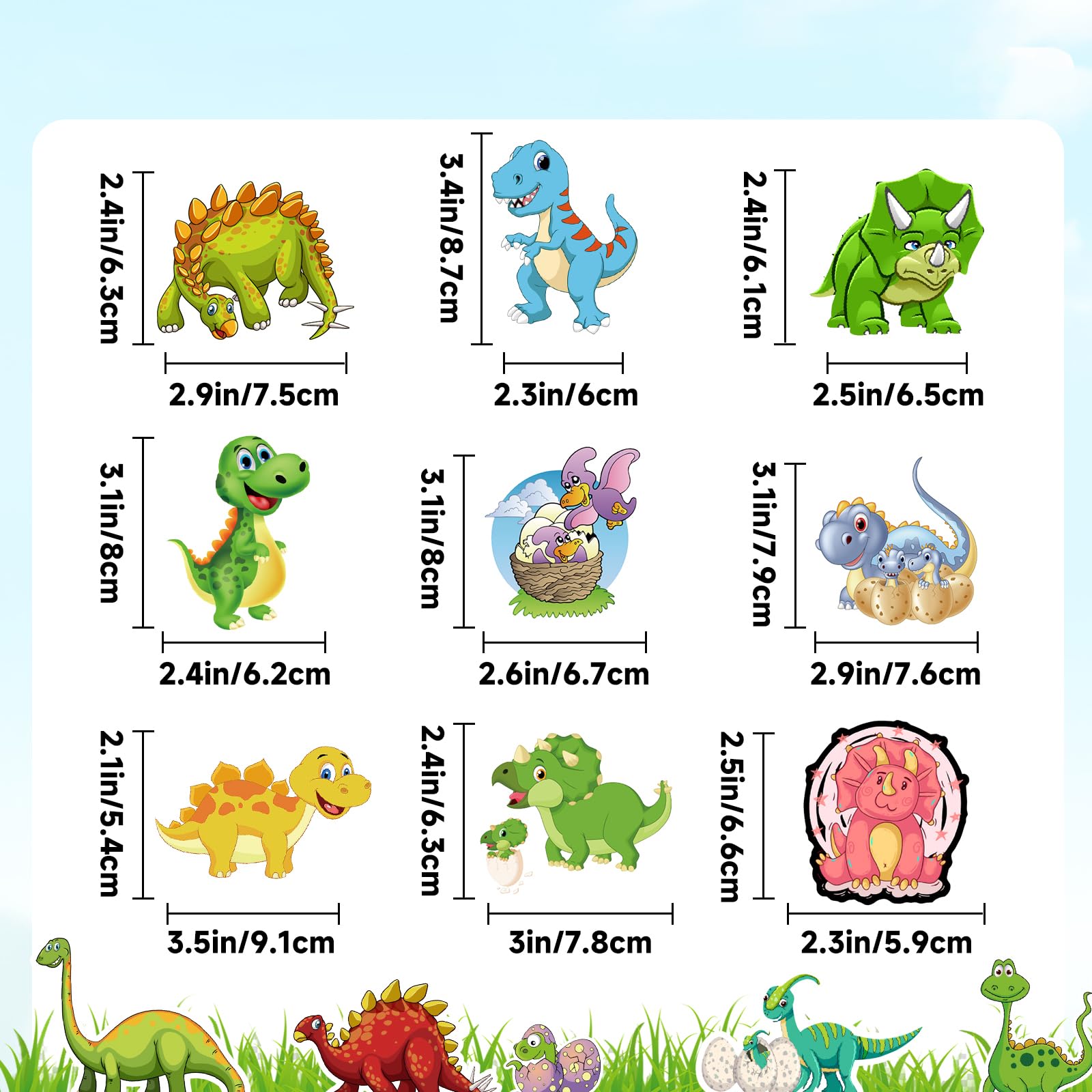 G2PLUS 100PCS Dinosaur Stickers for Children: Fun Waterproof Vinyl Stickers for Kids’ Water Bottles, Classroom Rewards - Image 2