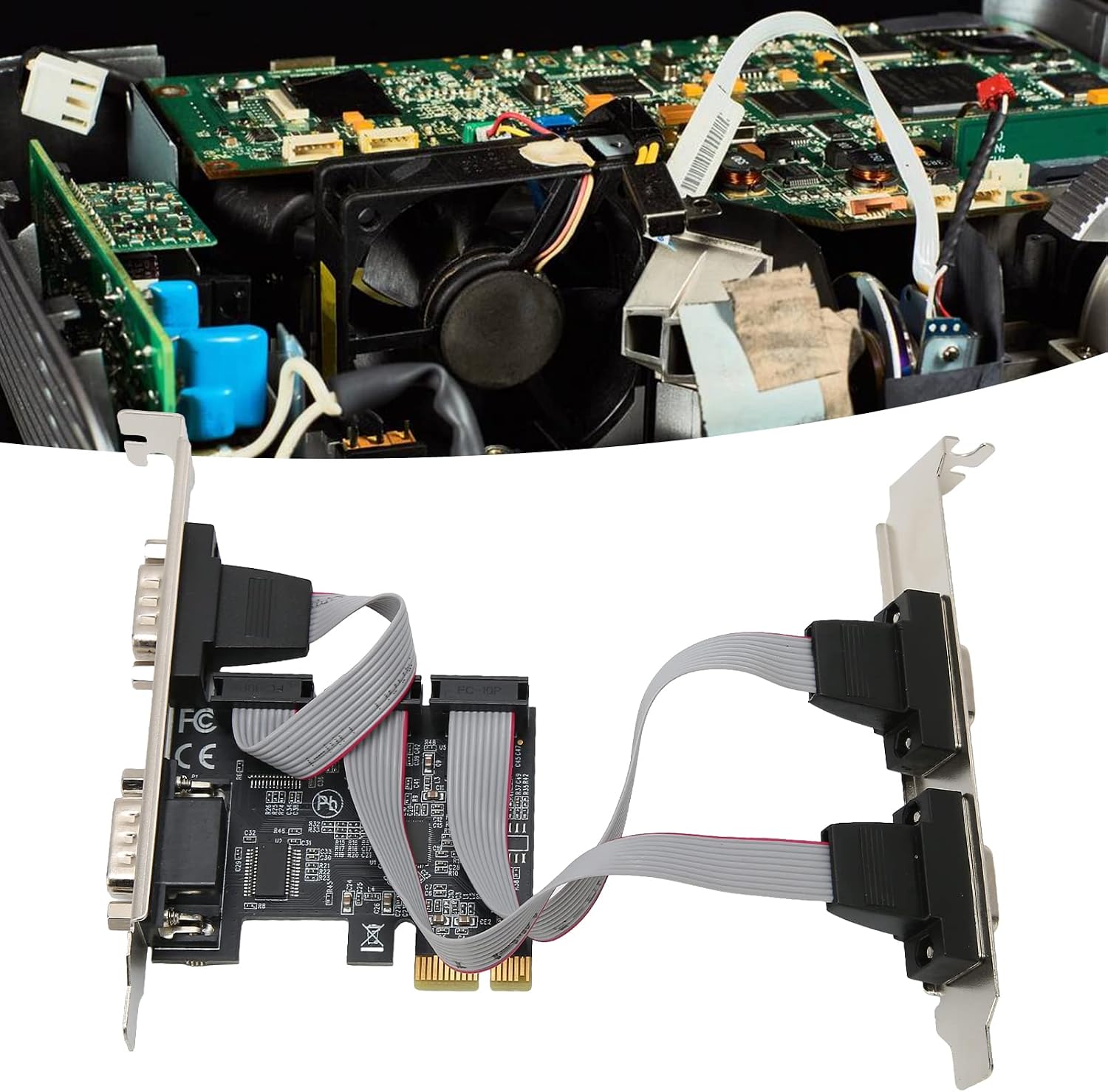 4 Port PCI Express RS232 Serial Adapter Card, PCIe RS232 Serial Host Controller Card, PCIe to 4 Serial DB9 Card, PCI E Serial Card Stable Performance