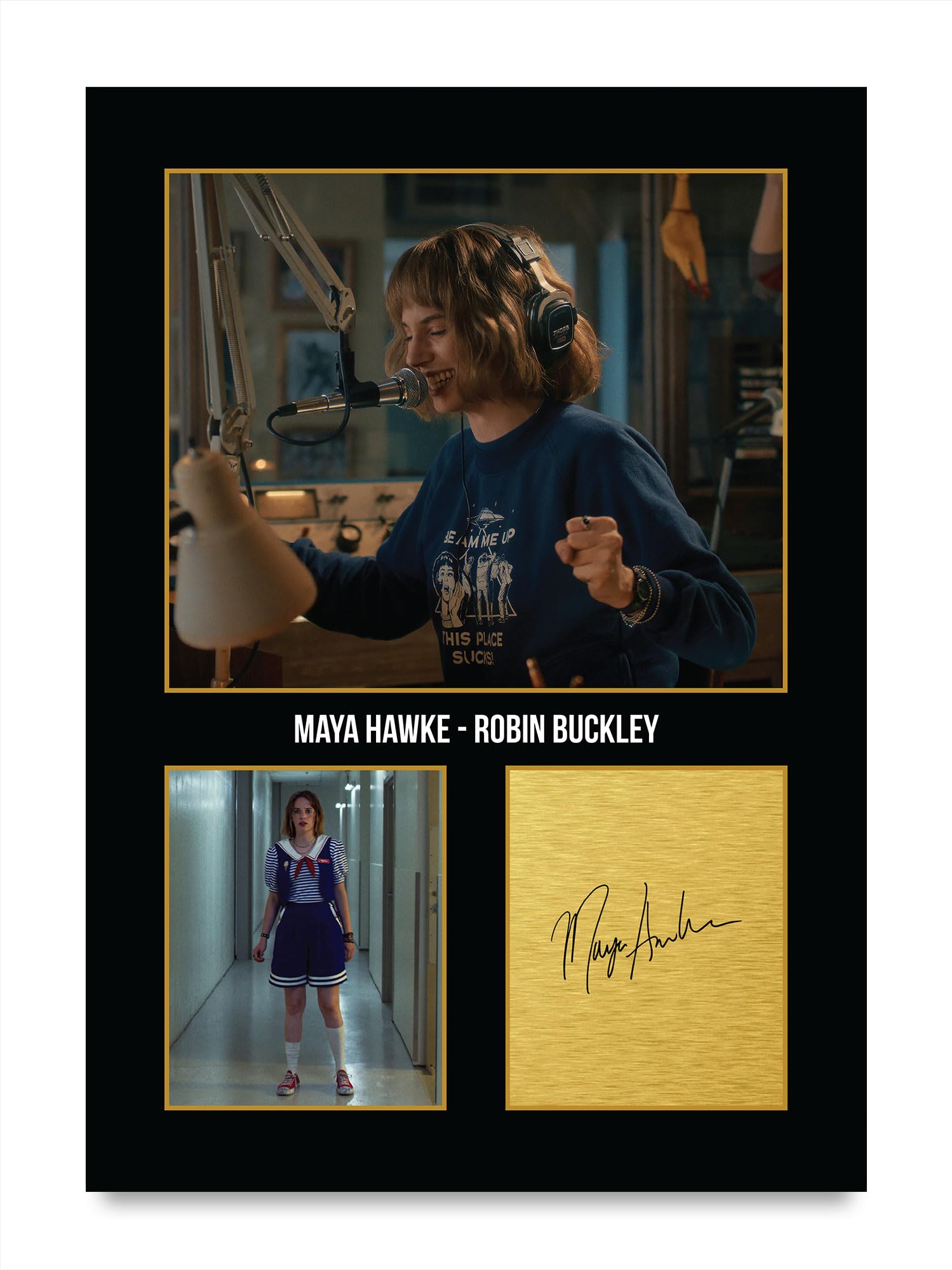 HWC Trading Maya Hawke Stranger Things Robin Buckley Gifts Printed Signed Autograph Picture for TV Show Fans - A4 Print Only (ID-005210)