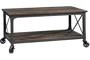 Rolling Coffee Table: Sauder Steel River, Enhancing Living Spaces with Industrial Style and Functionality