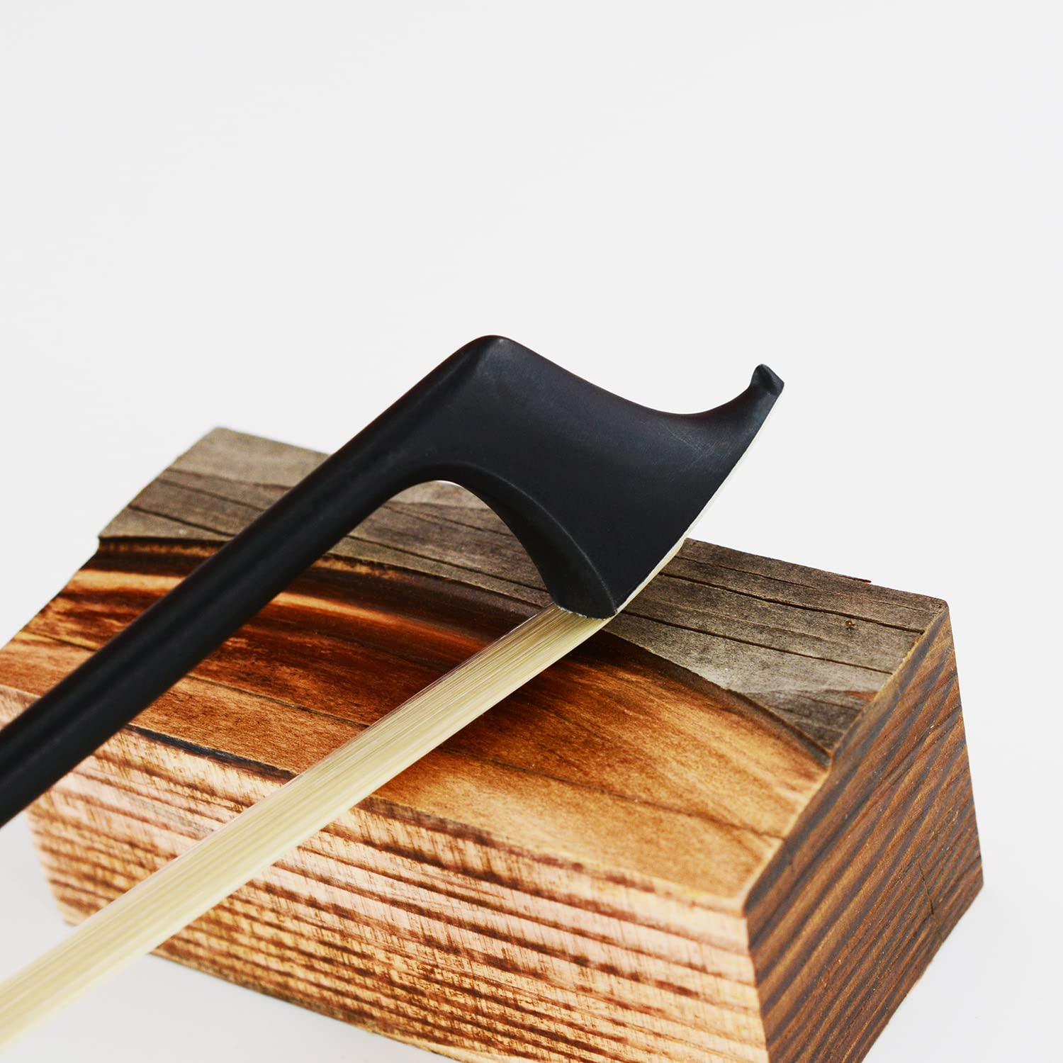 Fiocco per violoncello in fibra di carbonio 4/4, fiocco per violoncello naturale fatto a mano, ben bilanciato con rana in ebano Fleur-de-Lis per tutti i livelli di abilità