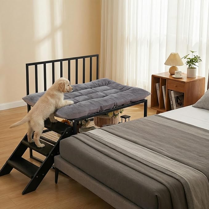 Cama Bunk para Perro Grande con Estante y Altura Ajustable miniatura 7