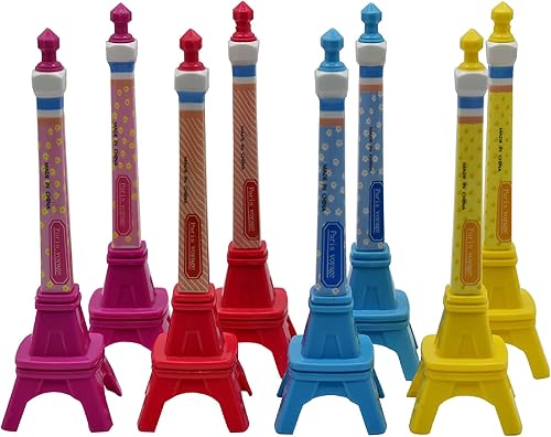 Miniatura 1 de Maydahui 24 bolígrafos de la Torre Eiffel de París, lindos bolígrafos de dibujos animados, tinta de gel negra, decoración de escritorio para niñas,