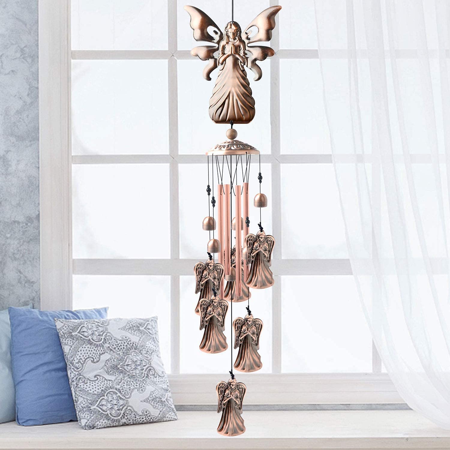 Alnicov Campanelli Eolici Angelo Ornamenti Appesi Pendenti Decorativi per Soggiorno Camera da Letto Decorazione Giardino Esterno
