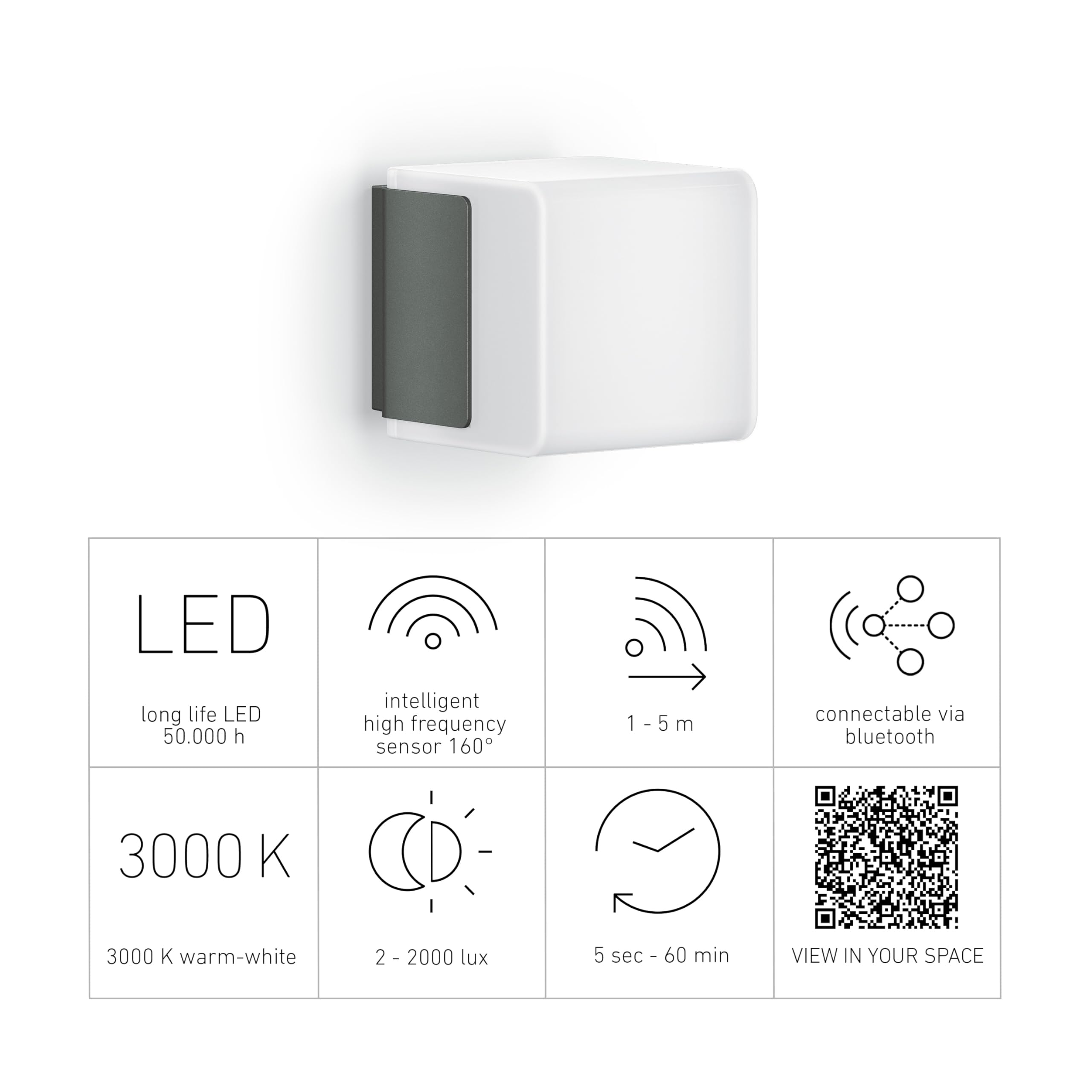 STEINEL Smart Sensor-buitenwandlamp L 840 SC antraciet