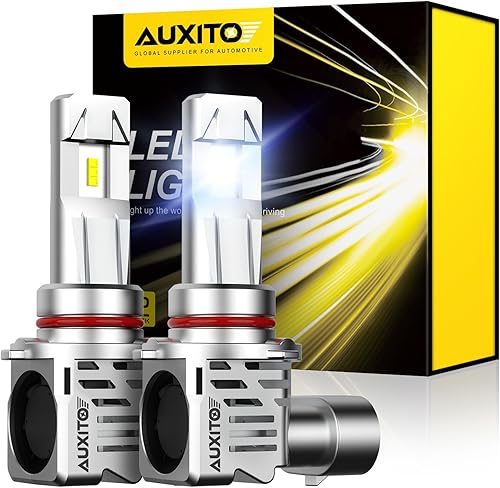 AUXITO Bombilla LED 9005 HB3, 15000 lúmenes, 400% de alto brillo, blanco frío 6500K, bombillas antiniebla de instalación directa Plug and Play,