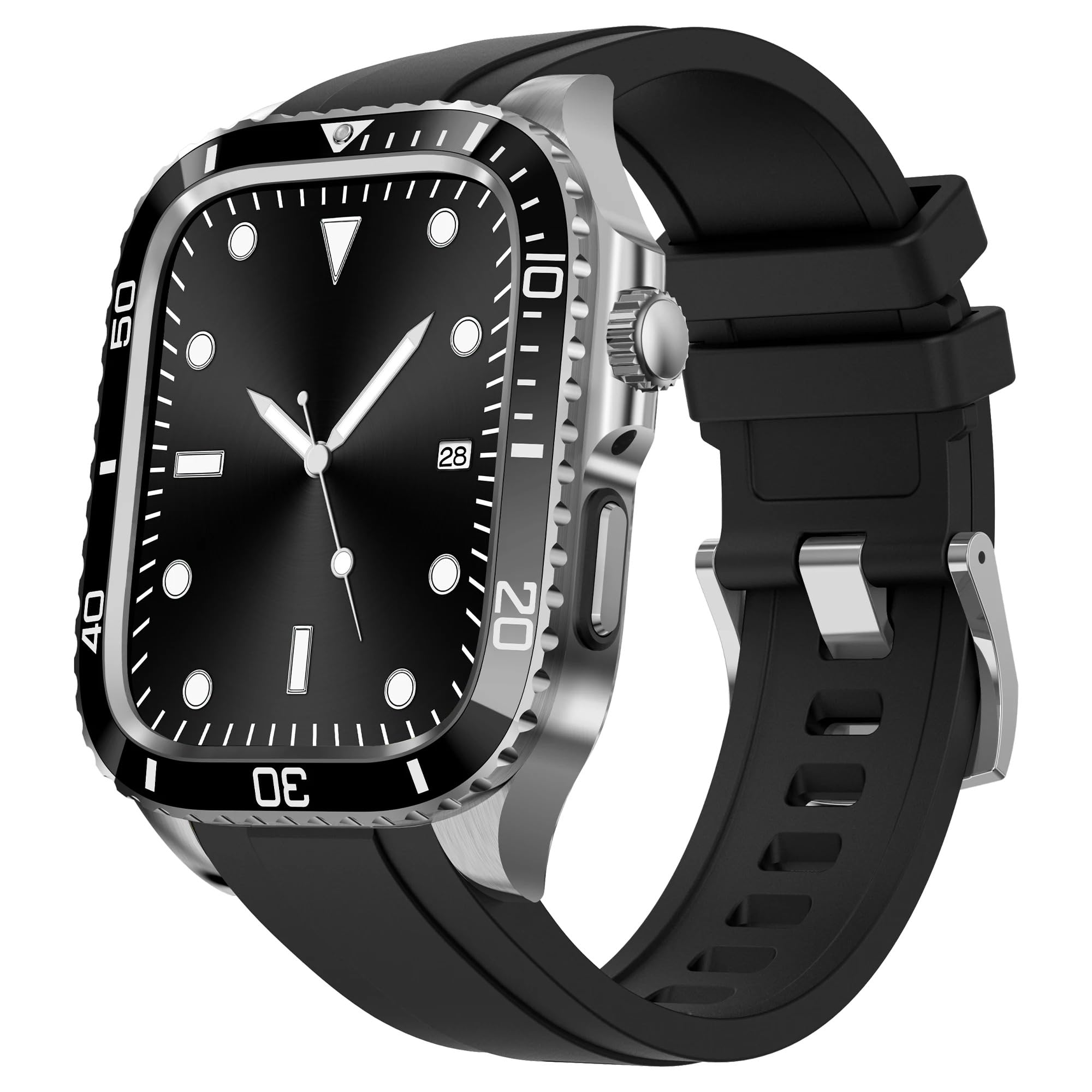 Dado Integrated Case and Stainless Steel Watch Band Compatible with Apple watch 9 | 8 | 7 45 mm