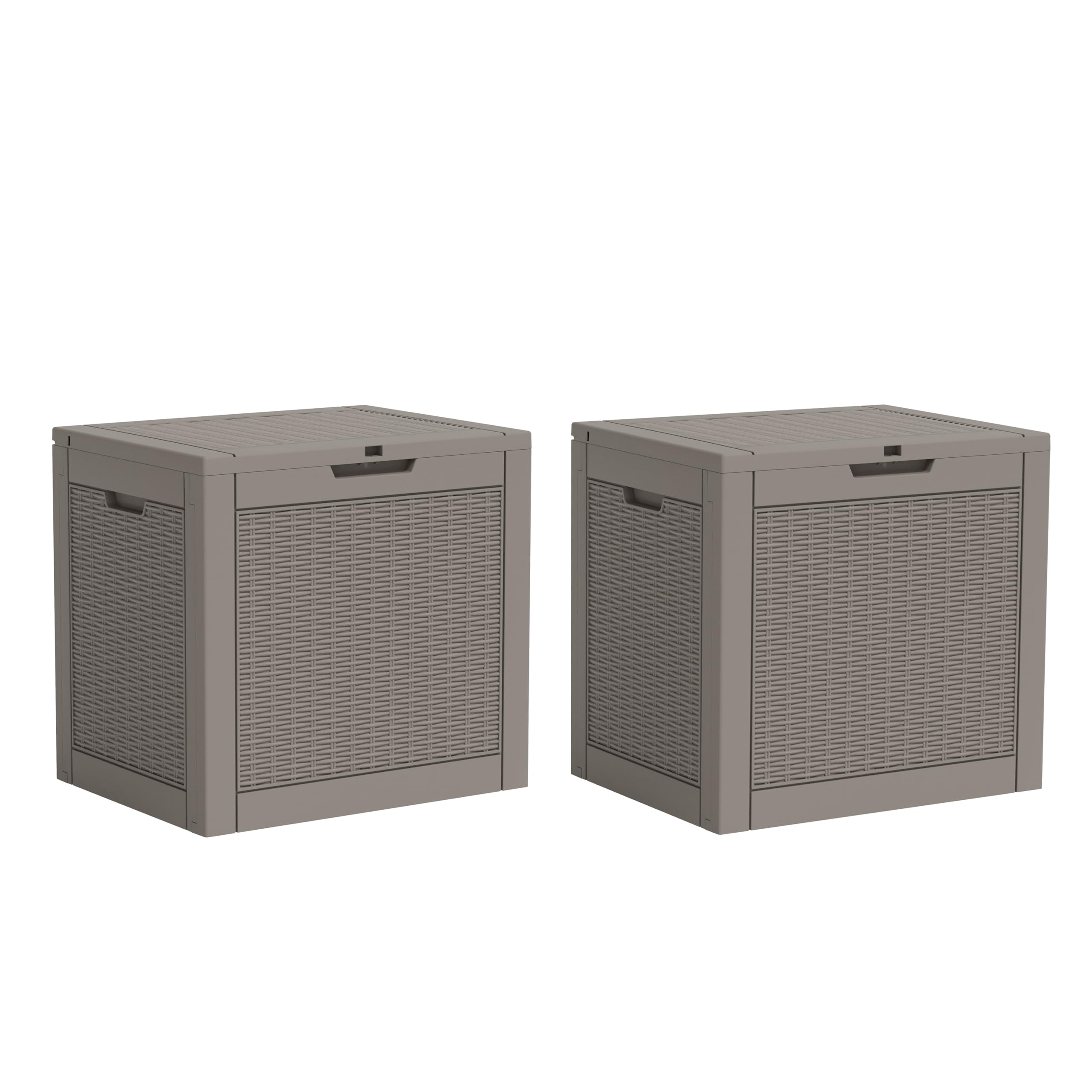 Outdoor Storage Box Waterproof, 32 Gallon Deck Box for Patio-2 Boxes