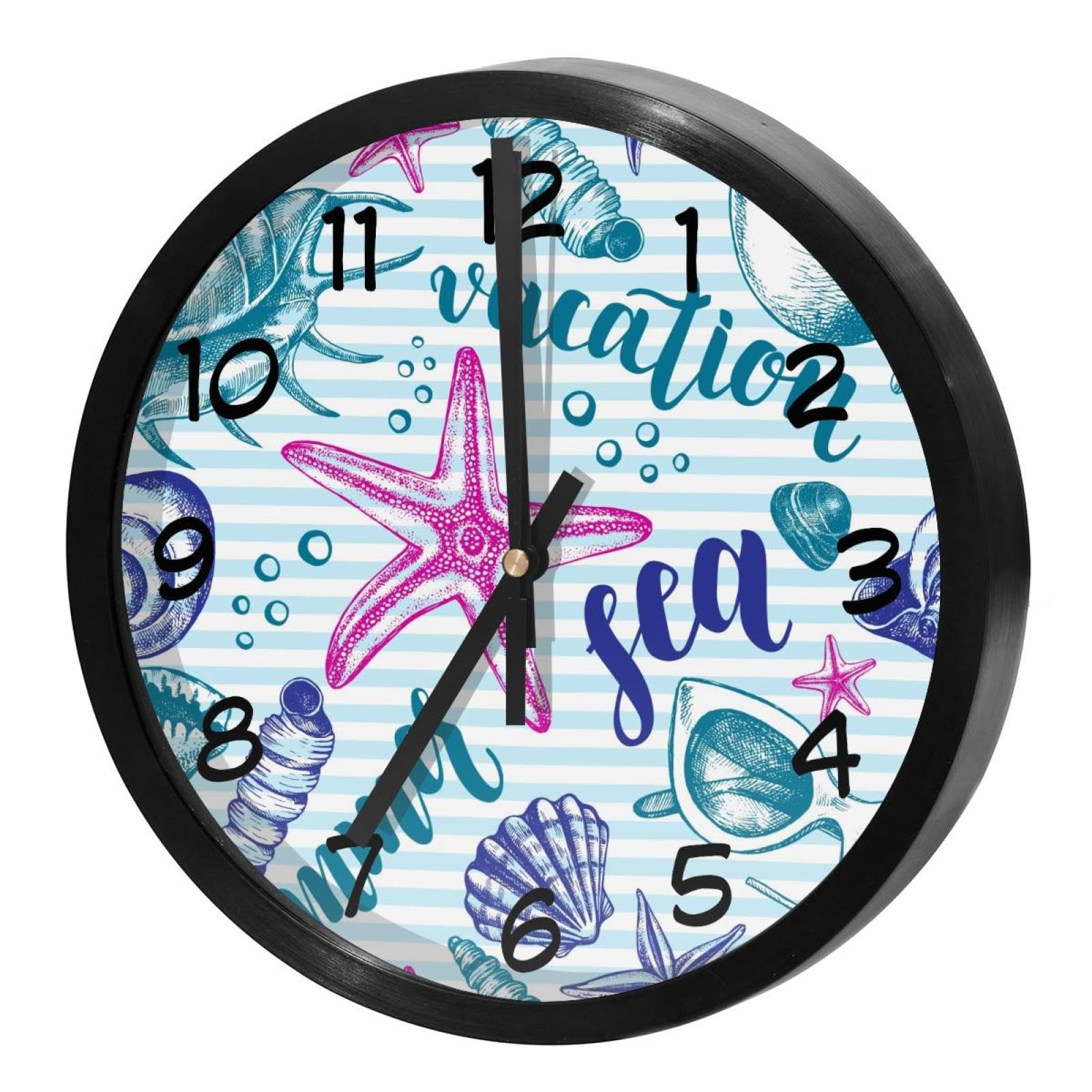 Horloges murales rondes à quartz sans tic-tac pour salon et salle de classe