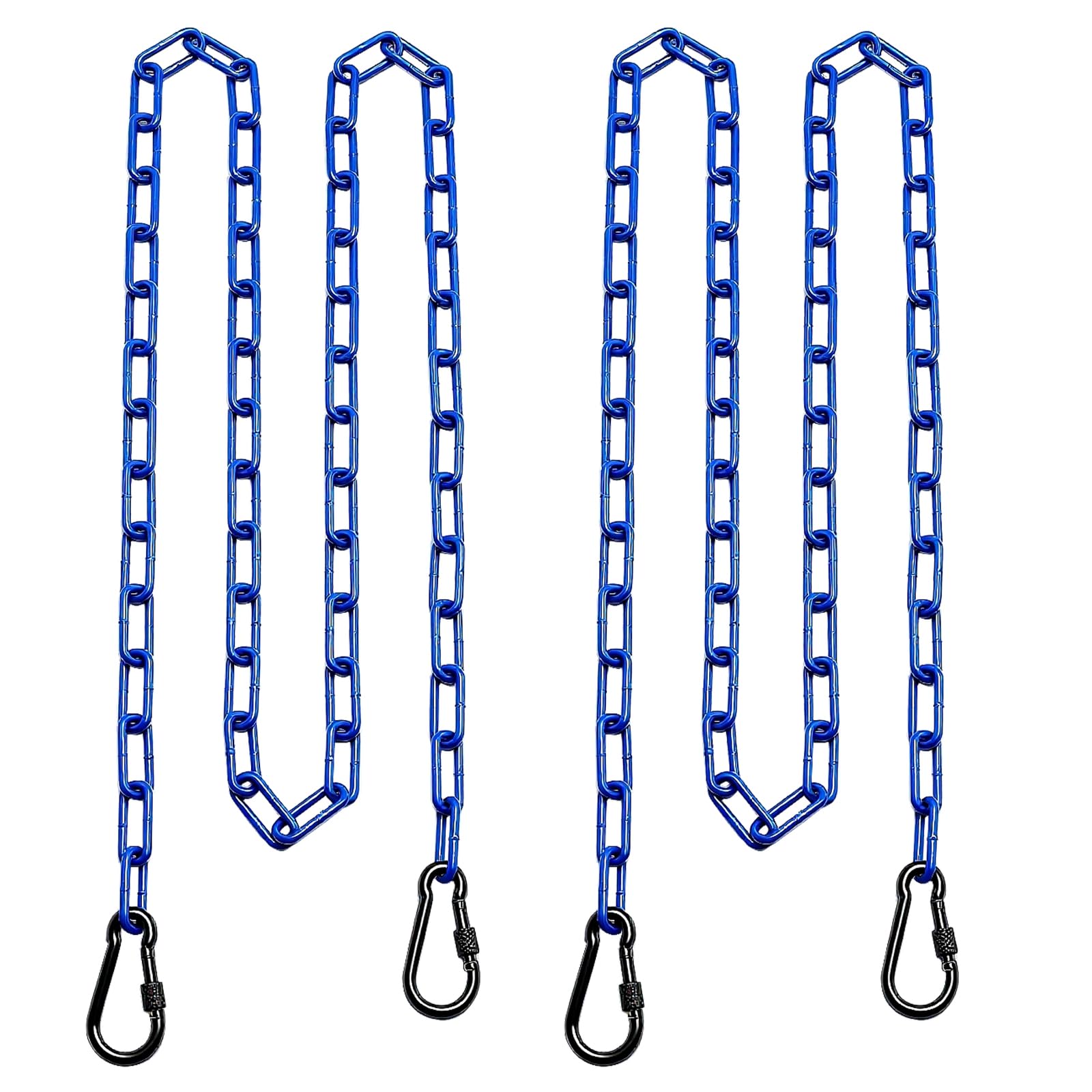 Yyiwhmy 1.6m Swing Chains, 2Pcs Heavy Duty Hanging Chair Chain 4 Carabiners