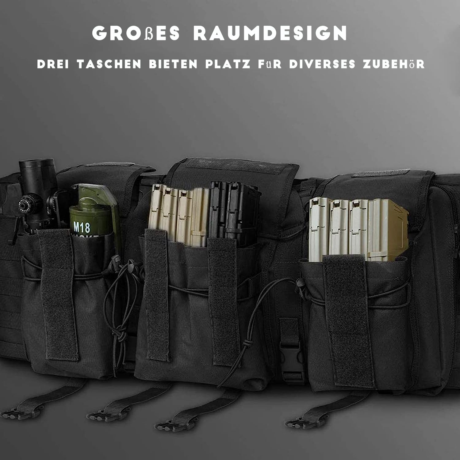 Maletin Arma Larga,Rifle Airsoft Bolsa TáCtica Funda para Arma Acolchado,Estuche para Rifle táctico para armacon Correa De Hombro Bolsa De Transporte Vaina para Caza Disparando