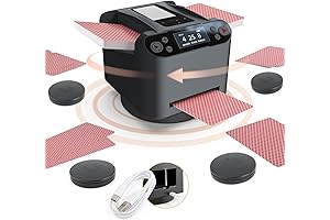 Automatic Card Shuffler and Dealer with 360° Rotation for Playing Cards