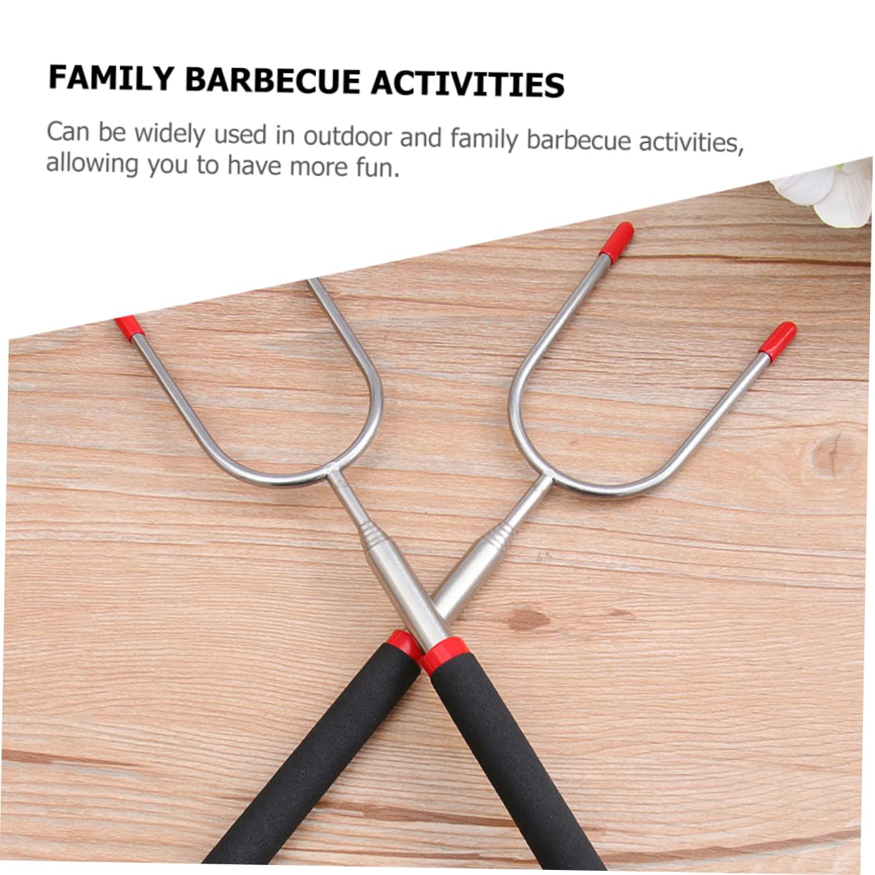 BESPORTBLE 6pezzi Forchette Da Barbecue Telescopiche Inossidabile Strumenti Per Grigliate Per Feste e Campeggo Manici Antiscottatura
