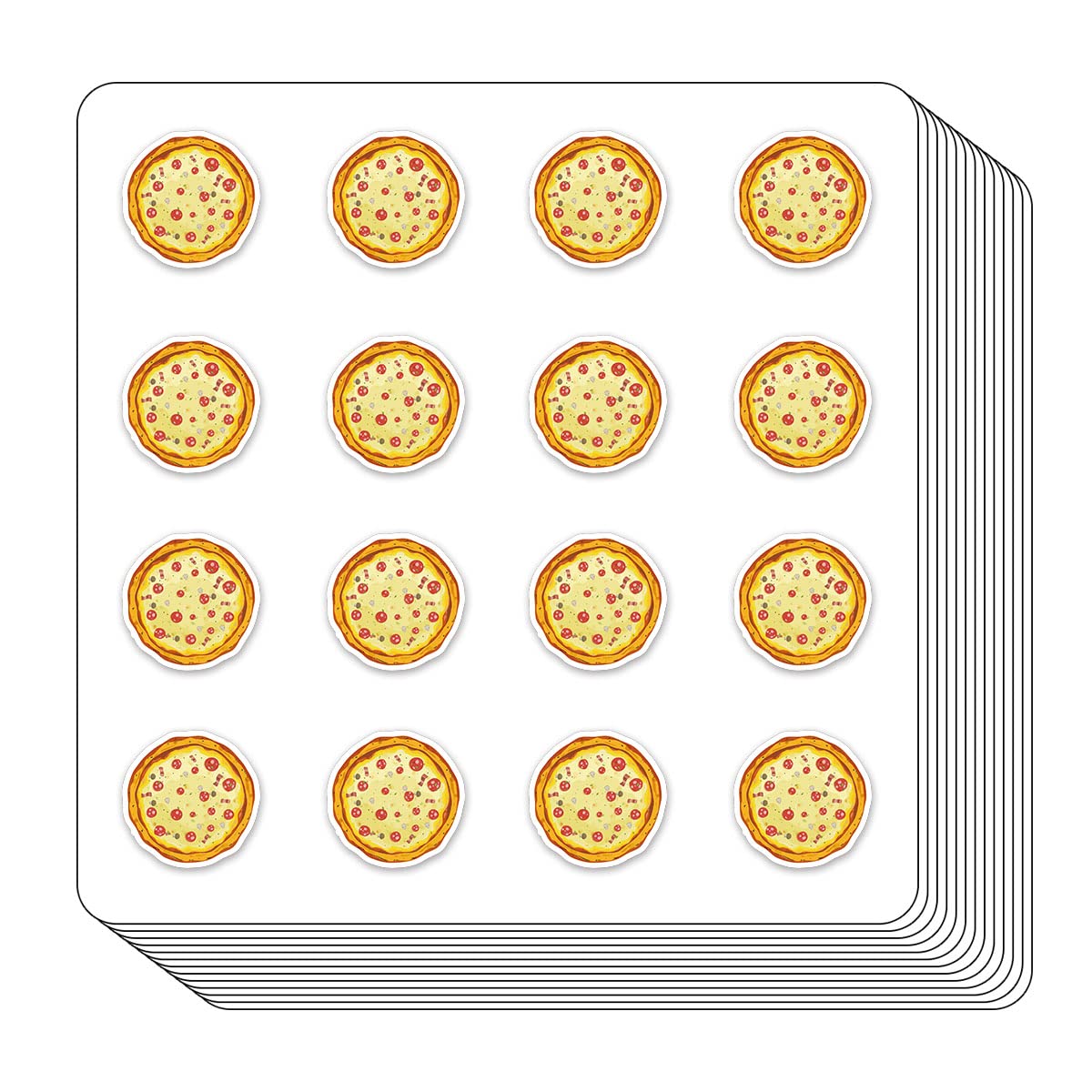 Pizza Planner Stickers, 0.5in Scrapbooking Kids DIY Calendar Crafting Journals 208-Pack