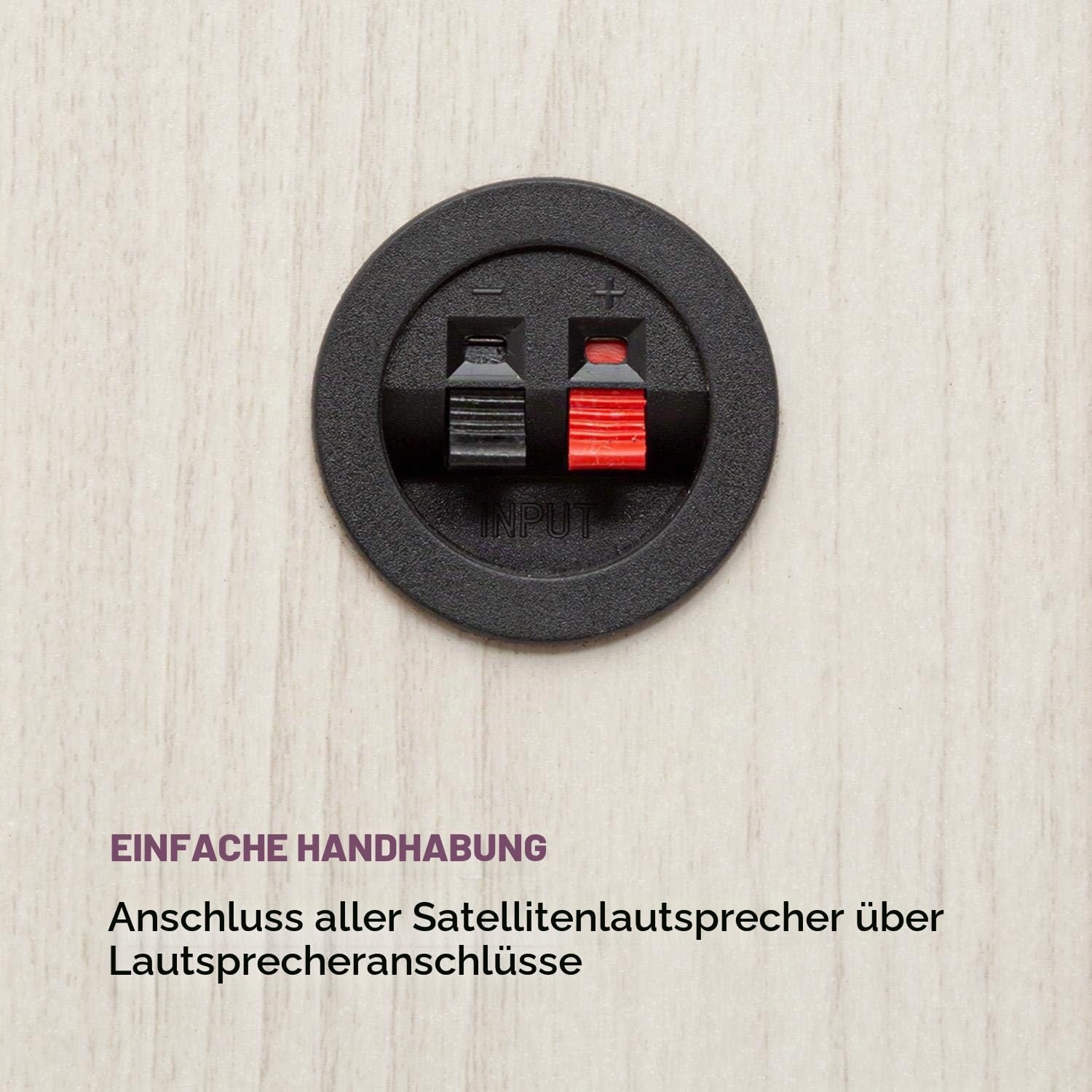 auna Areal Elegance 5.1 Soundsystem - Lautsprechersystem 5.1 Heimkinosystem mit 190 Watt RMS, Heimkino mit 5" Subwoofer, 5 x Satelliten-Lautsprecher (3"+5"), Bluetooth, USB/SD, helle Holzoptik