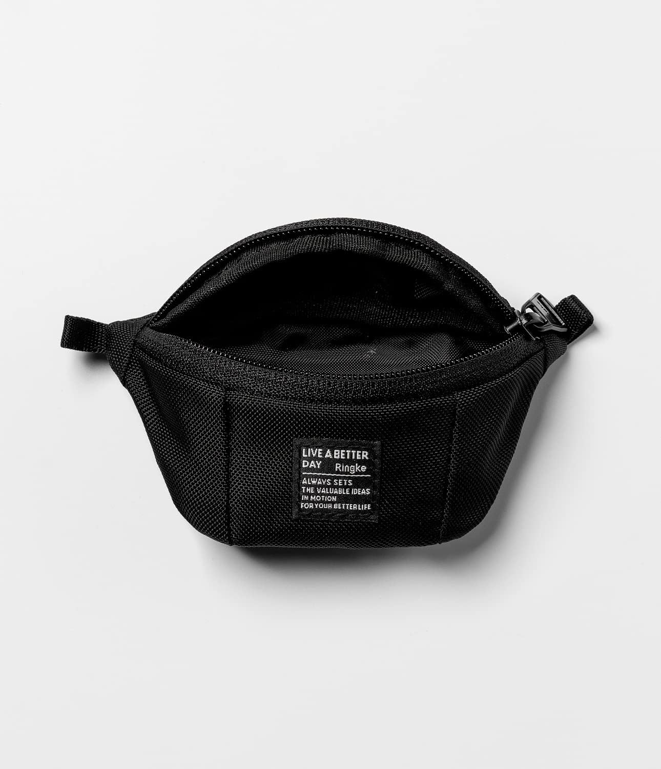 Ringke Mini Pouch Sling Bag, Small Bag for Universal Wireless Ear Buds, Durable Waterproof Keychain Backpack Accessories for AirPods Pro 3 & 2 & 1, AirPods 4 & 3 & 2 & 1 Case - Black