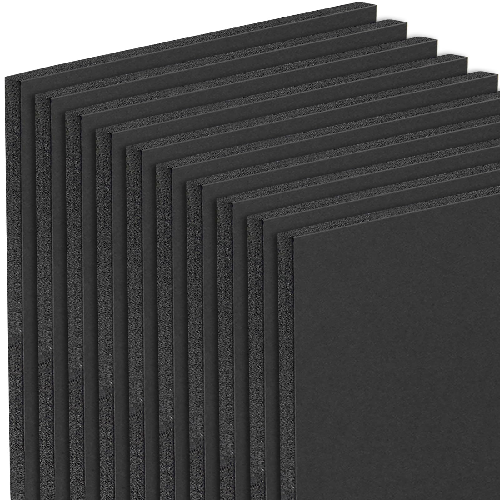 Mat Board Center, Pack of 10 11x14 3/16 BLACK Foam Core Backing Boards