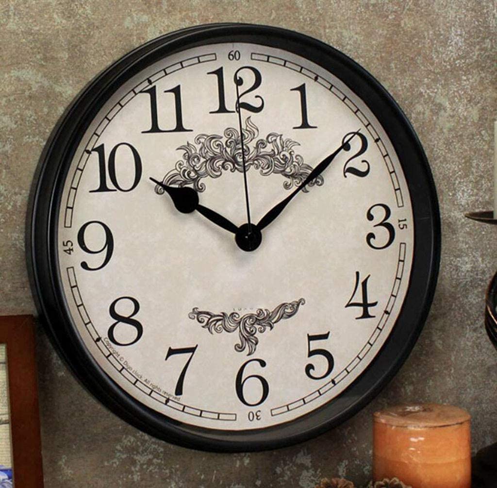 CKKNILV Wall Clock, Outdoor Wall Clock,Roman Numerals Large Metal Wall Clock Oversized Retro Wall Clock Garden Ornaments for Garden/Patio/Yard/Home