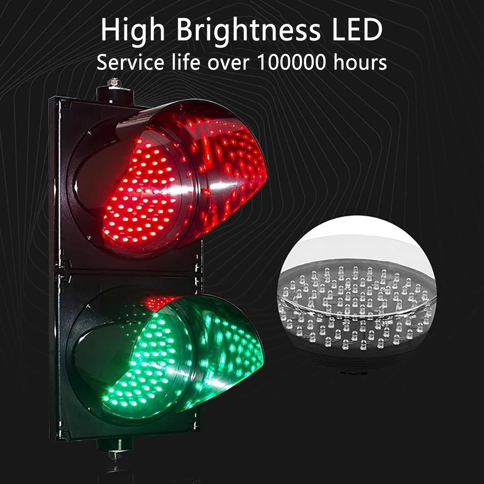 Semaforo, Segnale Luminoso Rosso/verde, Luce Industriale Della Baia Della Banchina Di Carico, Indicatore Luminoso Impermeabile Per Esterni, Adatto Per Strisce Pedonali, Cantieri Edili(AC 220V,200mm/8i
