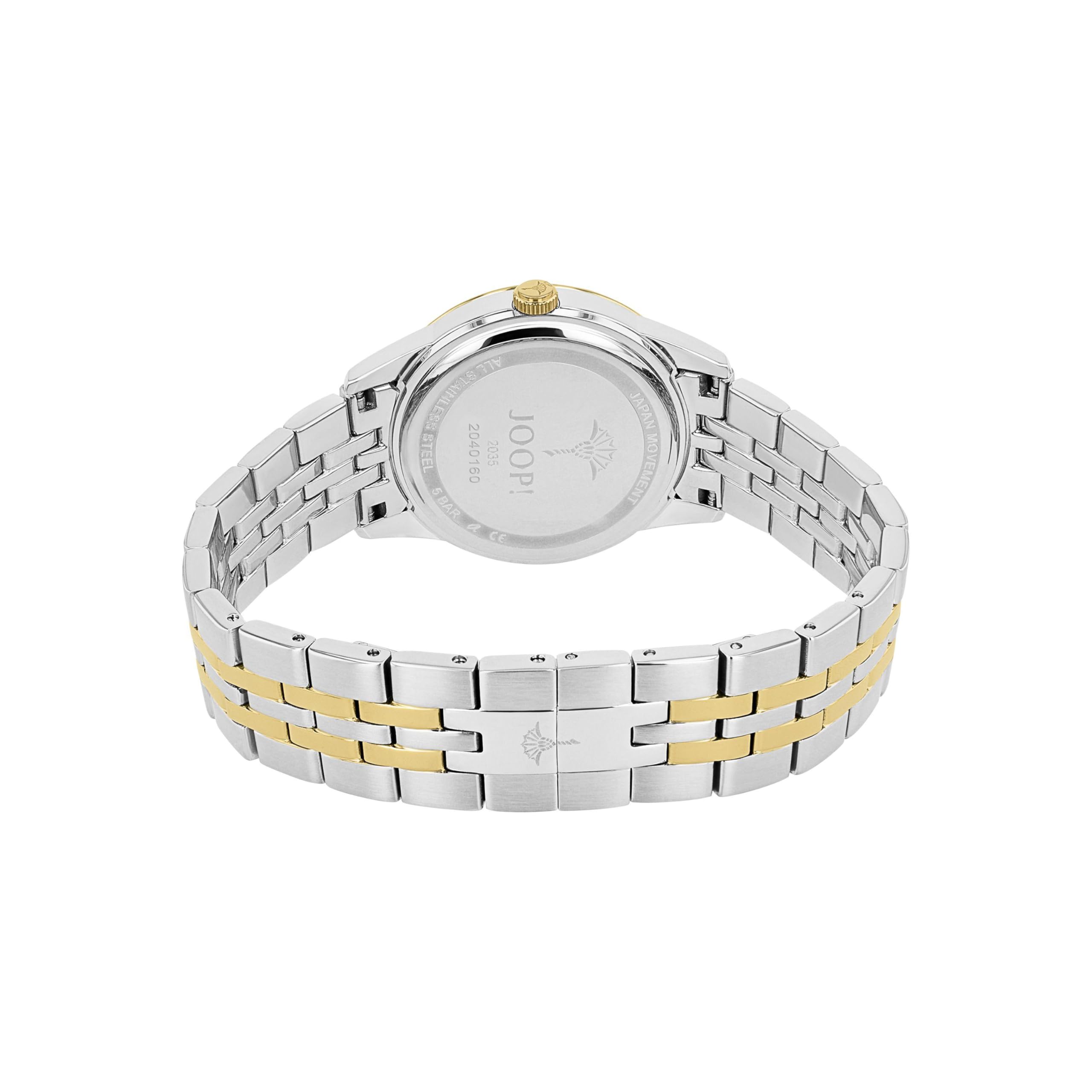 JOOP! Armbanduhr für Damen, Quarzuhr Analog, mit Edelstahl Armband, 5 bar Wasserdicht, Geschenk für Freundin und Frau, Edelstahluhr in Uhrenbox
