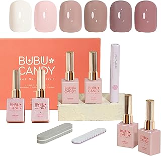 Kit de esmalte de uñas de gel de 0.5 fl oz, 6...