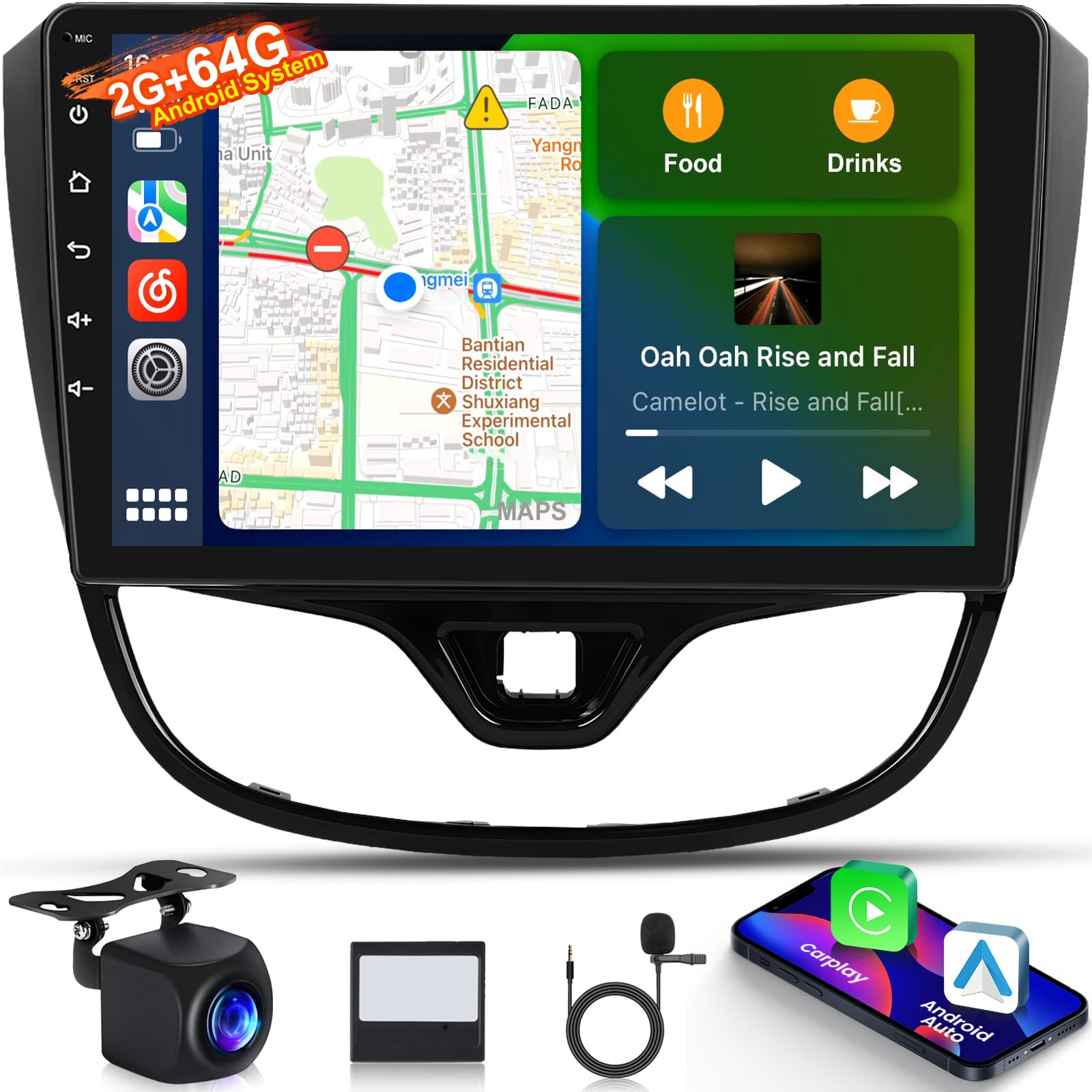 Autoradio Android Opel Karl sans bug avec écran tactile 9 pouces et kit mains libres micro - 8