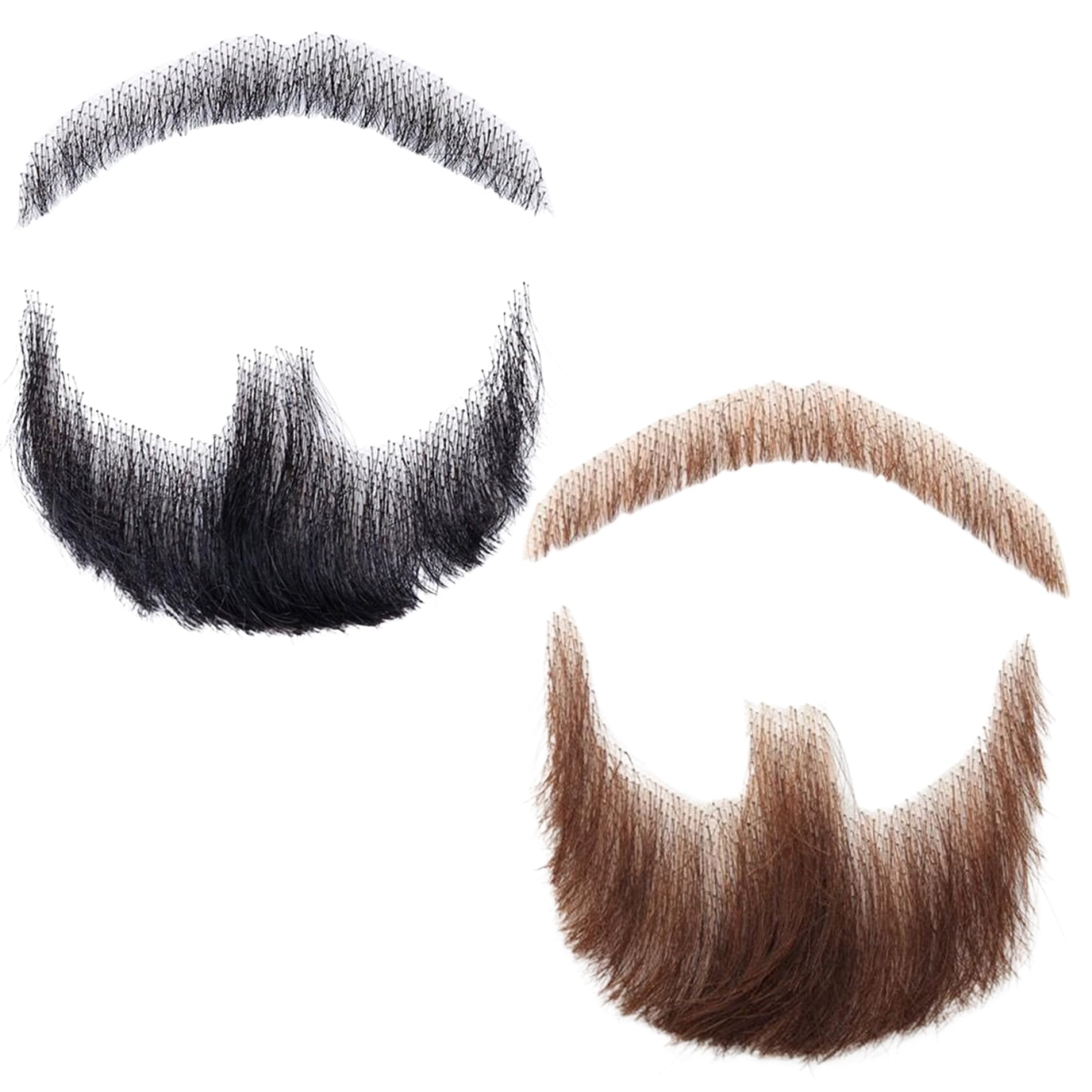 Bigote falso barba falso cabello humano barba realista bigote falso invisible