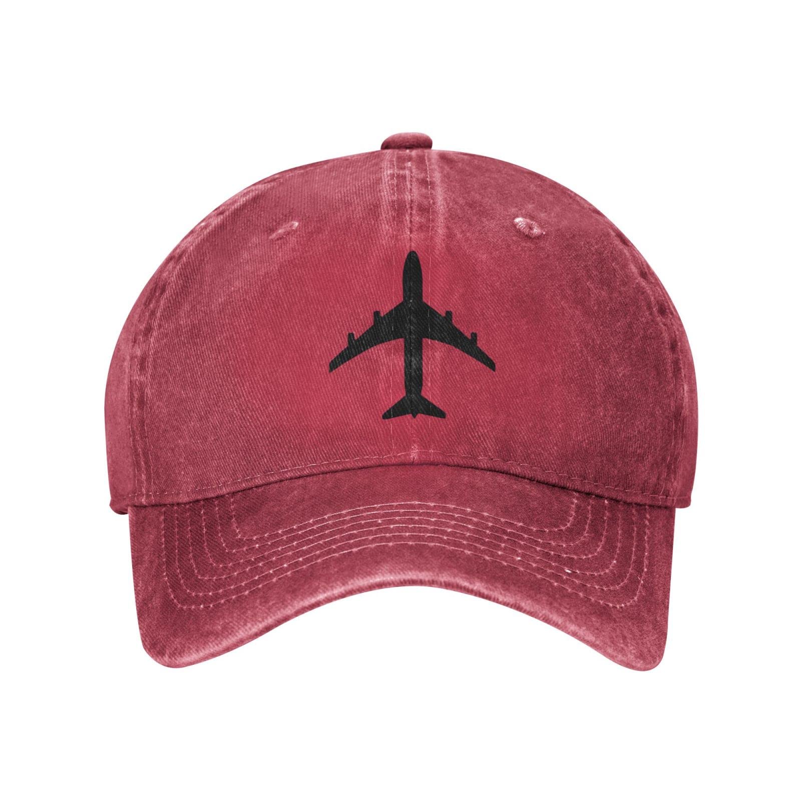 Passenger Jet Plane Like The 747 Or Airbus Unisex Adjustable Cowboy Baseball Cap Jogging Washed Denim Hat