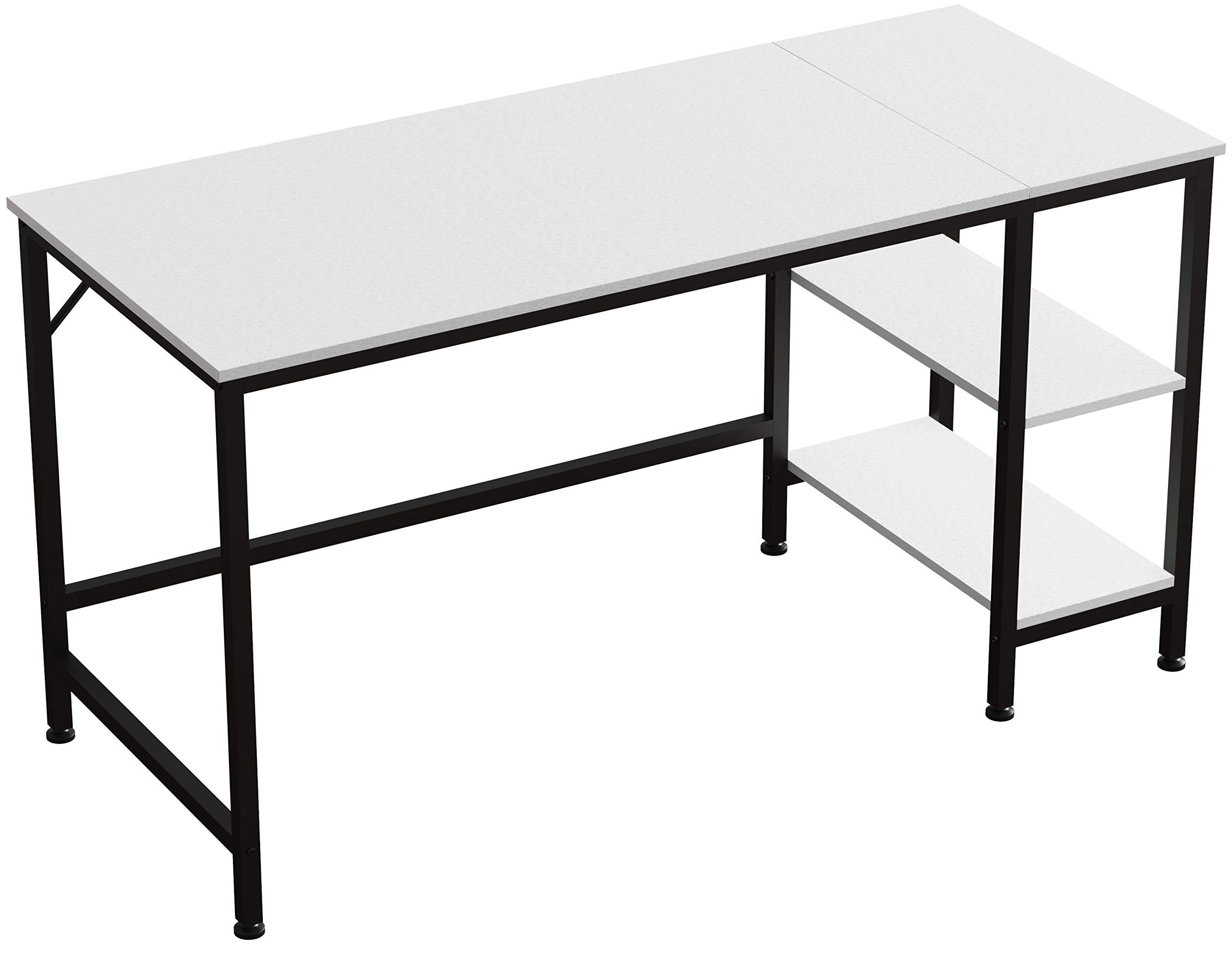 Buy JOI Computer Desk,Office Desk,Laptop Table,Study Desk with Shelves,Industrial Desk Made of
